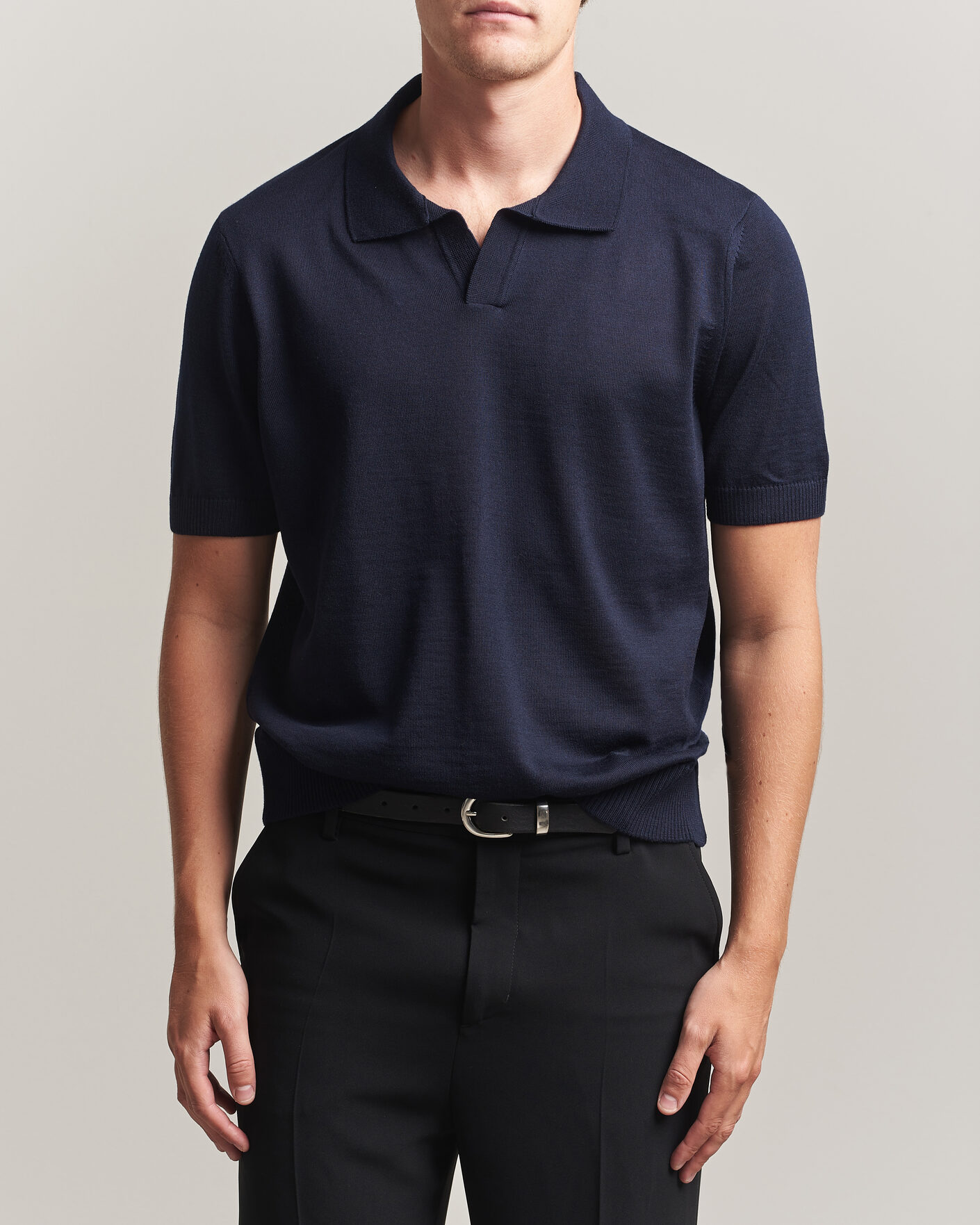 Herre | Pikéer | BOSS BLACK | Lantoni Knitted Polo Dark Blue