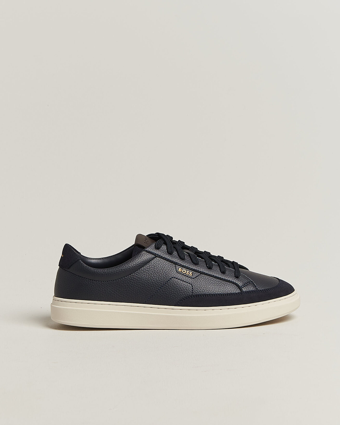 Herre | Sneakers | BOSS BLACK | Kieran Leather/Suede Sneaker Dark Blue