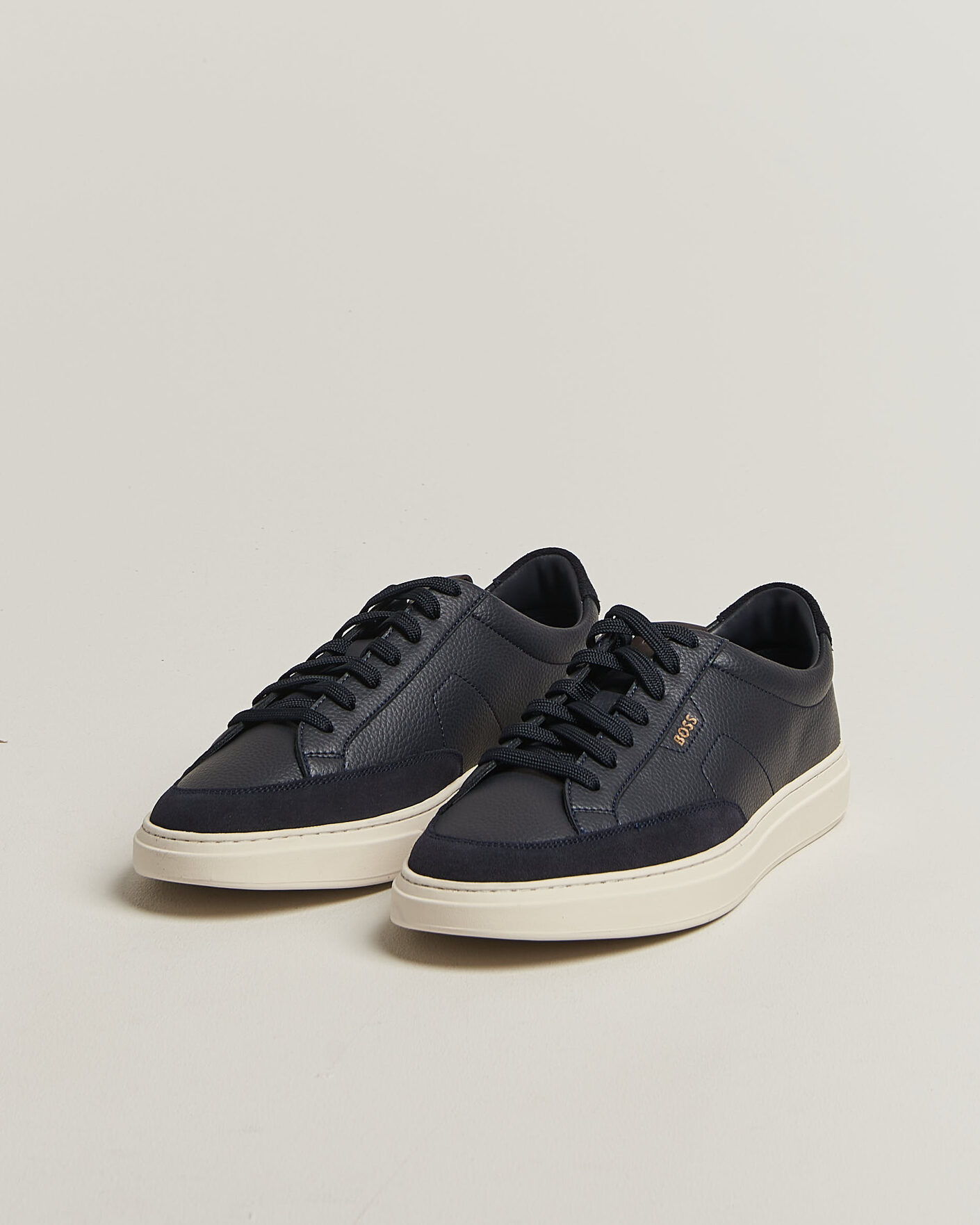 Herre | Sneakers | BOSS BLACK | Kieran Leather/Suede Sneaker Dark Blue