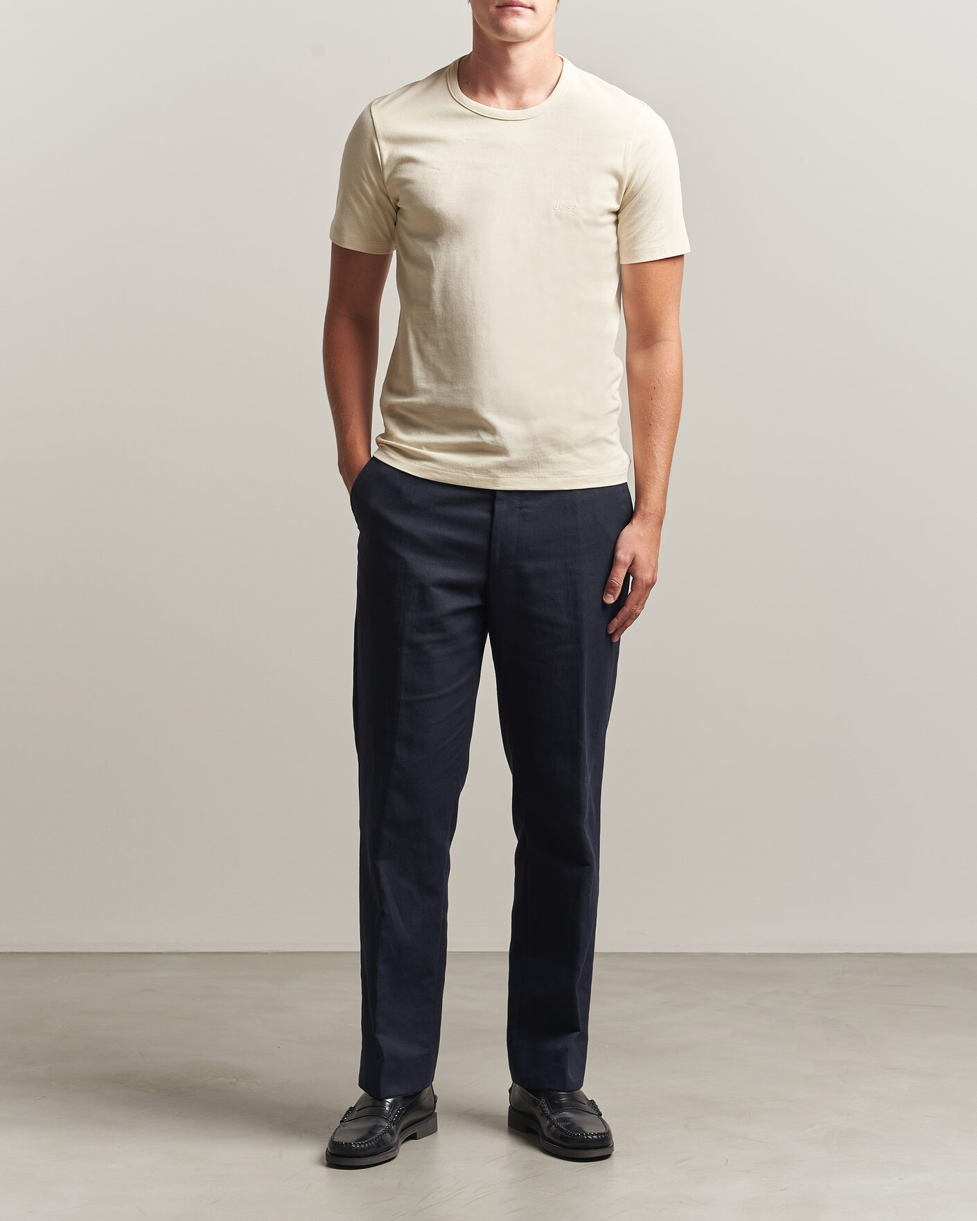 Herre | T-Shirts | BOSS BLACK | 3-Pack Crew Neck T-Shirt White/Beige/Grey