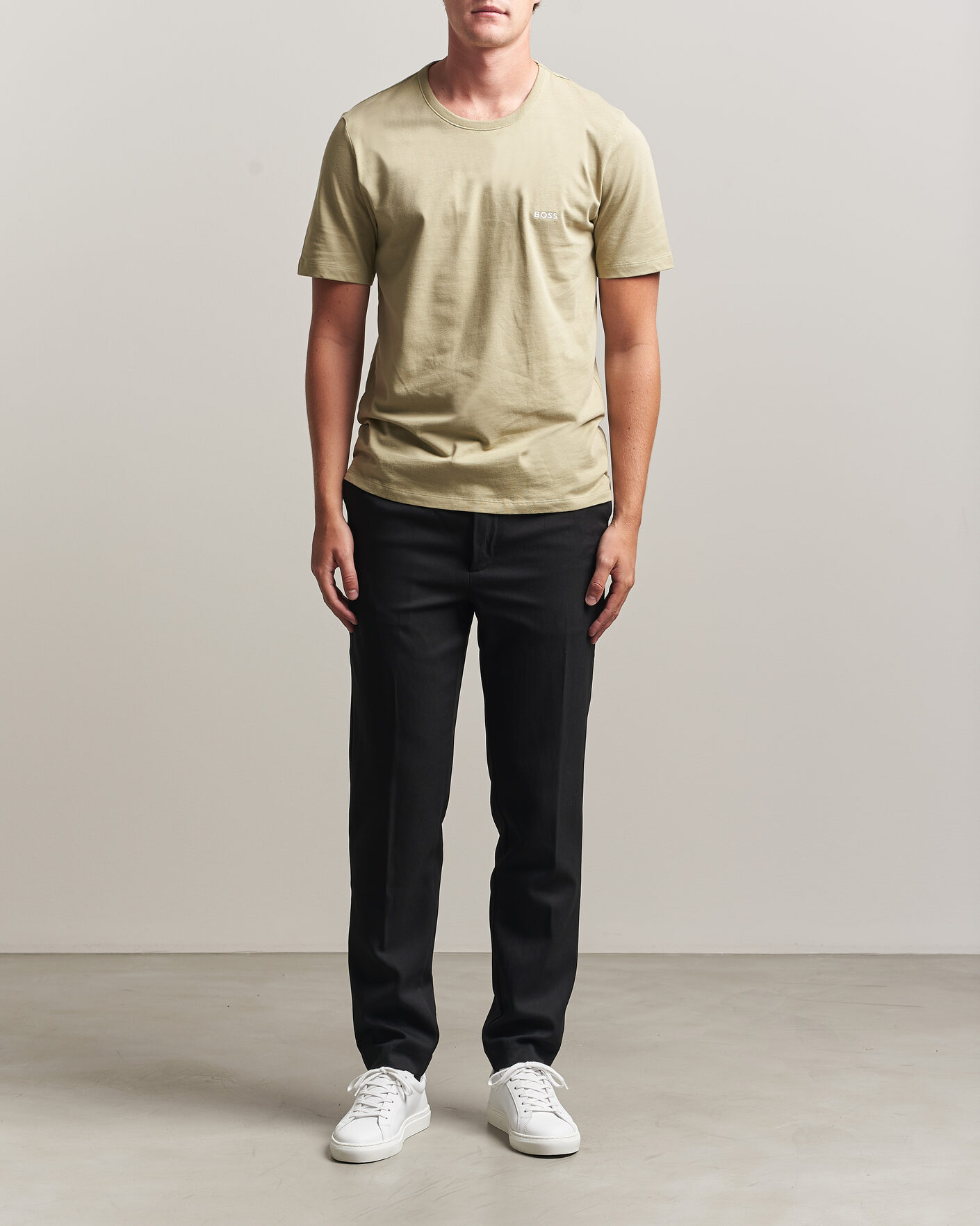Herre | T-Shirts | BOSS BLACK | 3-Pack Crew Neck T-Shirt Green/Beige/White