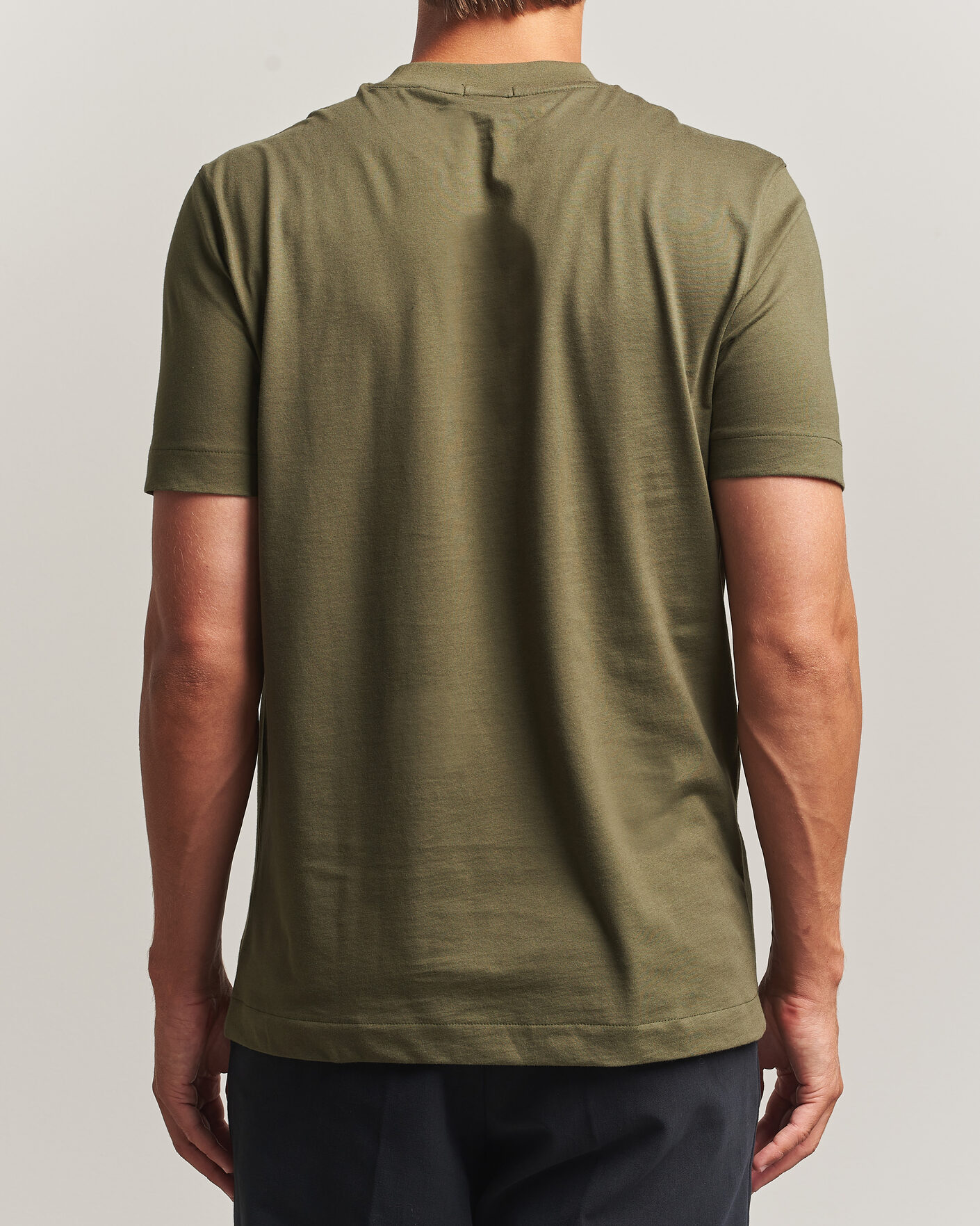 Herre | T-Shirts | BOSS BLACK | Thompson Crew Neck T-Shirt Open Green