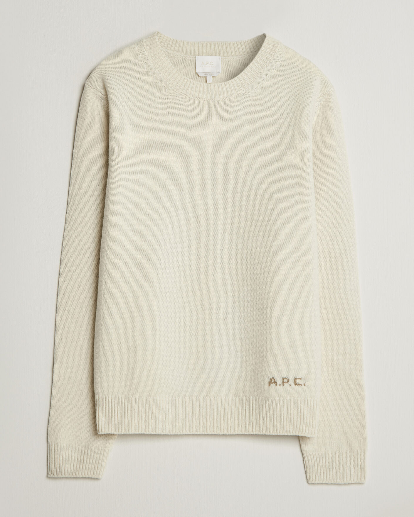 Herre | Gensere | A.P.C. | Edmond Wool Knitted Sweater Ecru
