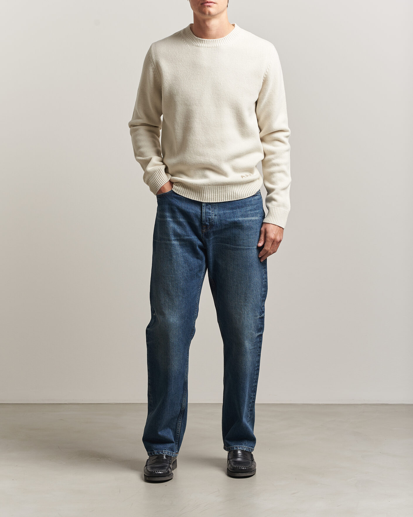 Herre | Gensere | A.P.C. | Edmond Wool Knitted Sweater Ecru