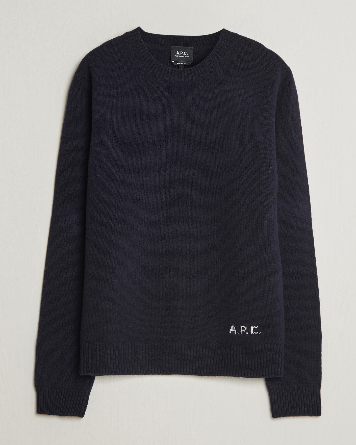 Herre | Gensere | A.P.C. | Edmond Wool Knitted Sweater Dark Navy