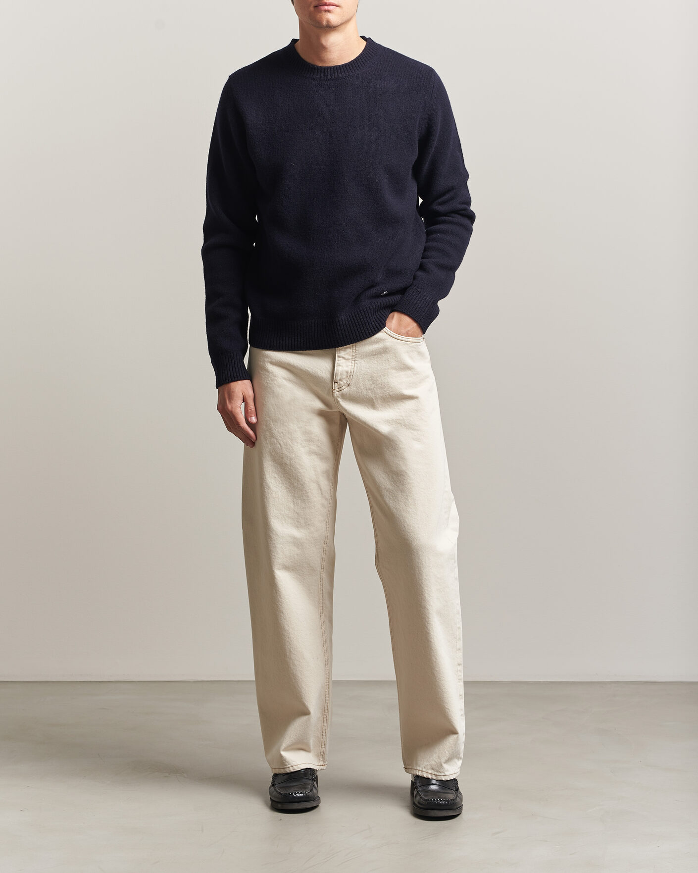 Herre | Gensere | A.P.C. | Edmond Wool Knitted Sweater Dark Navy