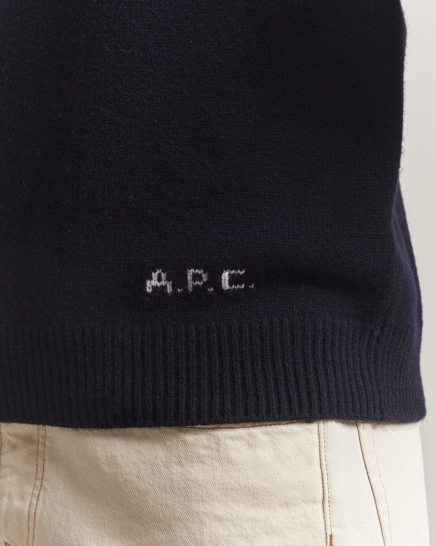 Herre | Gensere | A.P.C. | Edmond Wool Knitted Sweater Dark Navy