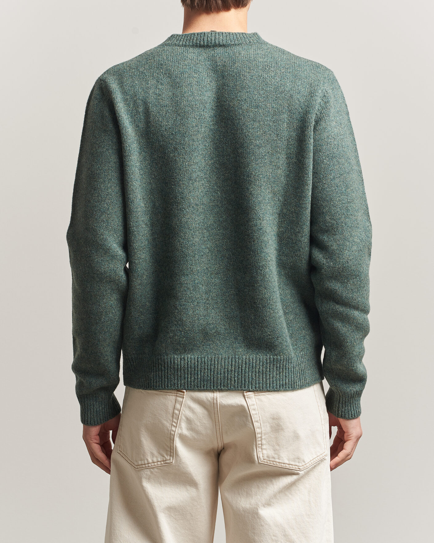 Herre | Gensere | A.P.C. | Edmond Wool Knitted Sweater Green Melange