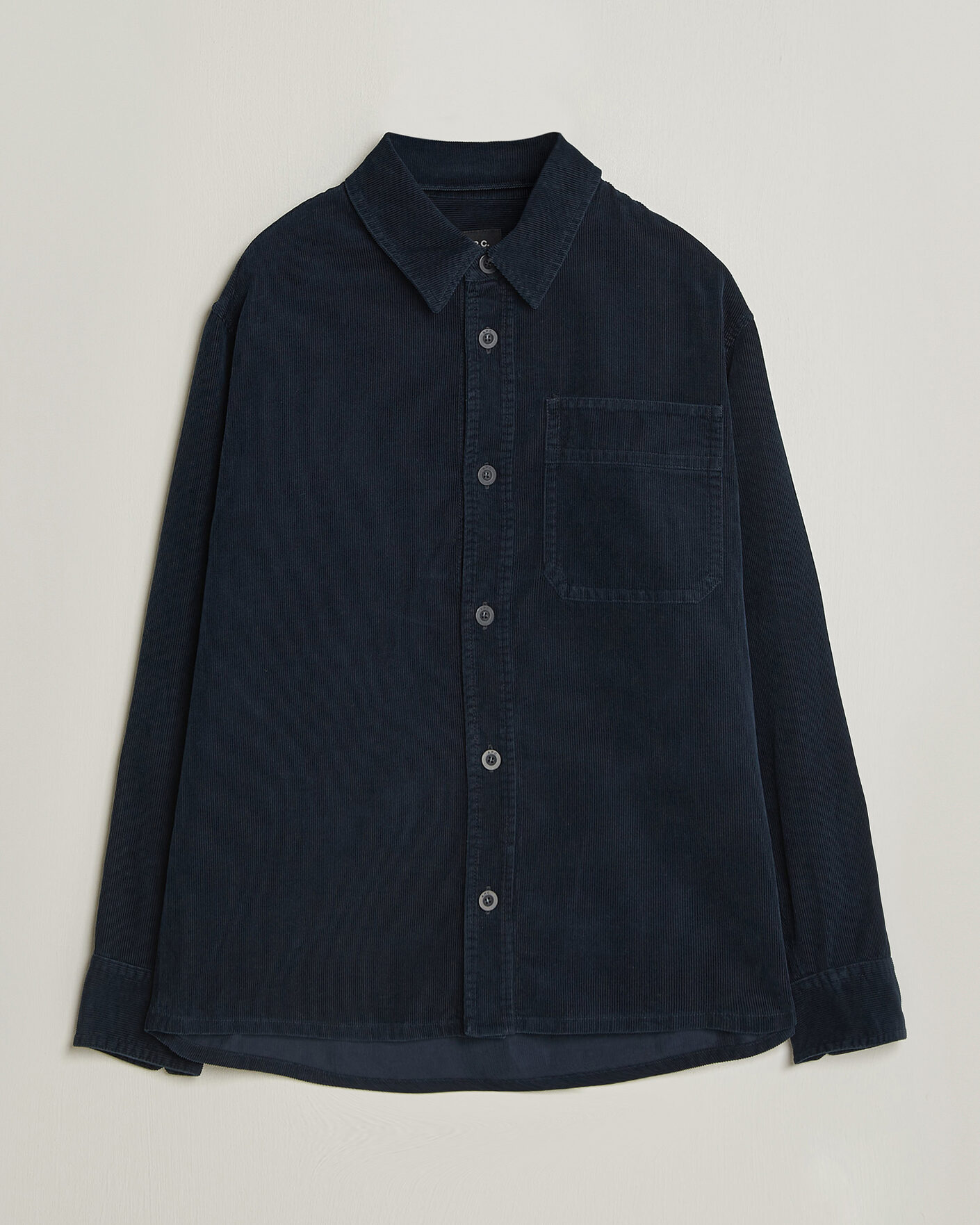 Herre | Skjorter | A.P.C. | Basile Corduroy Overshirt Dark Navy