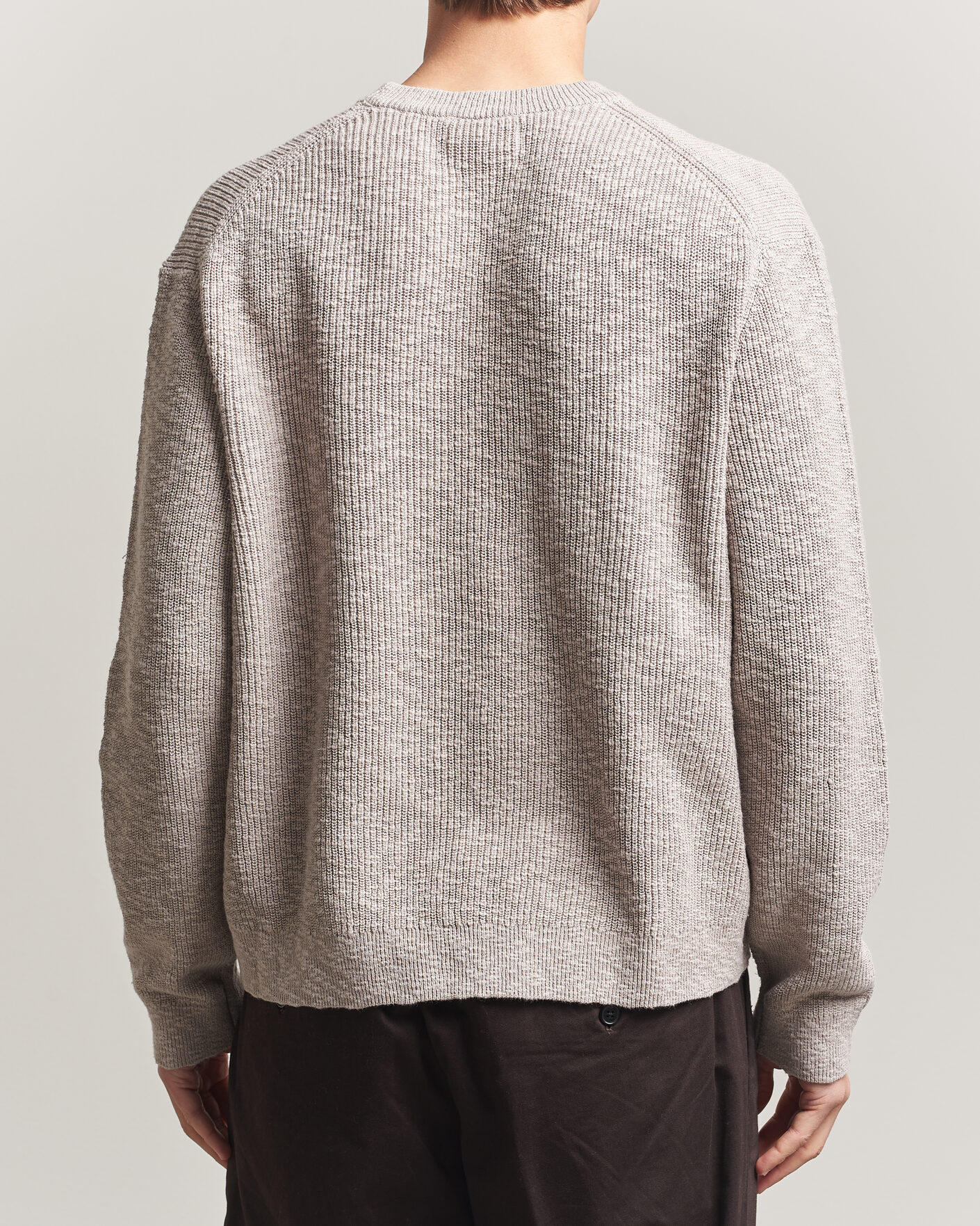 Herre | Gensere | NN07 | Russell Cotton Knitted Sweater Moon Dust