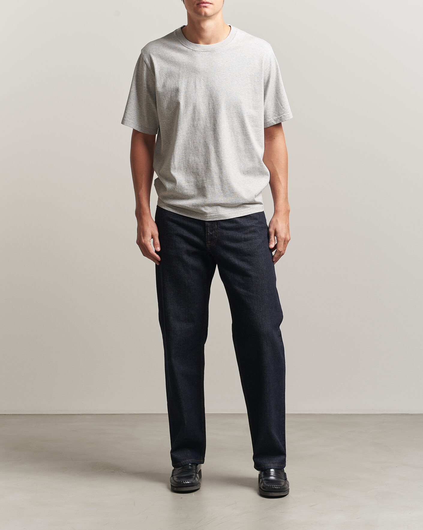 Herre | T-Shirts | NN07 | Jett Printed HQ T-Shirt Grey Melange