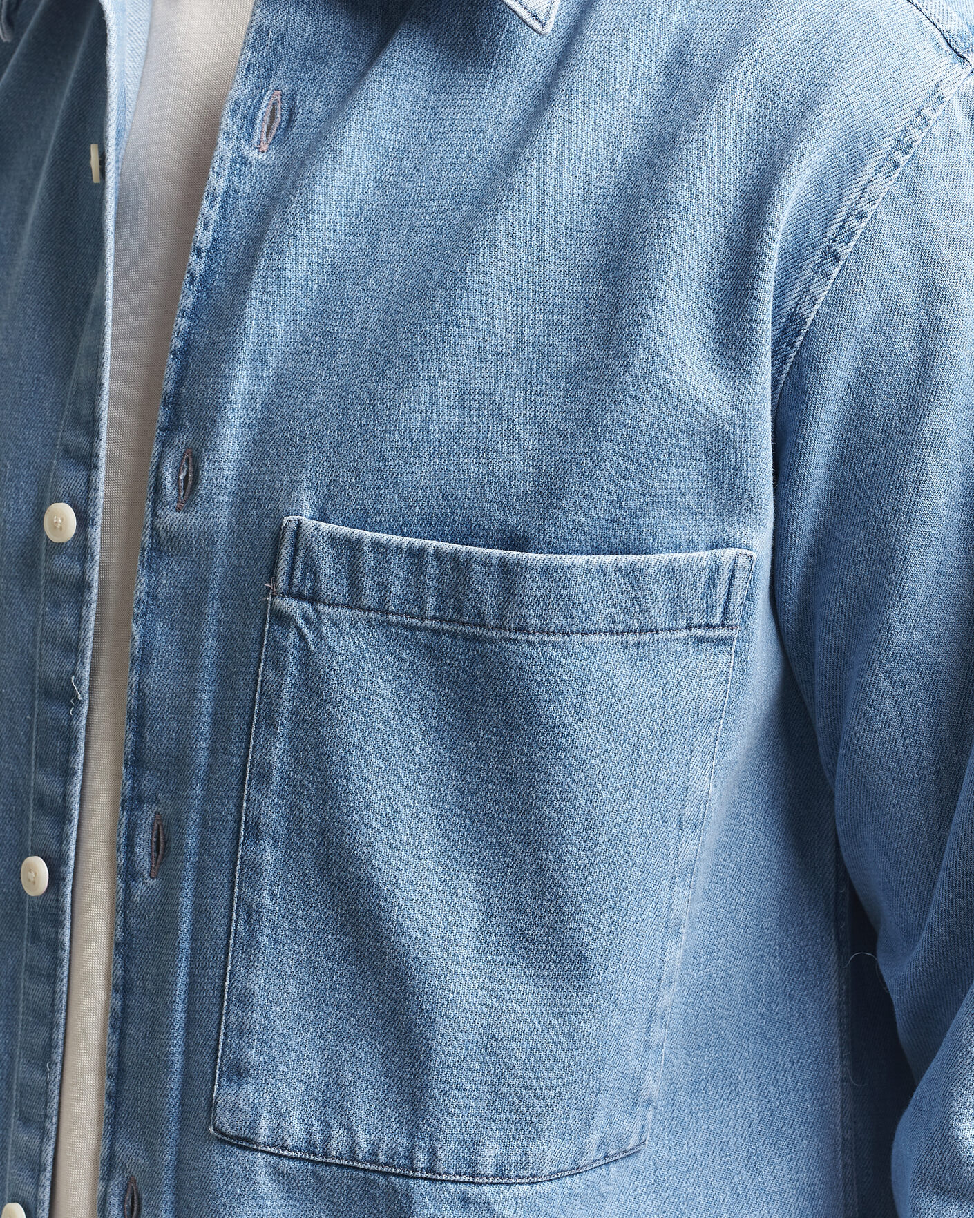 Herre | Skjorter | NN07 | Freddy Denim Overshirt Light Blue