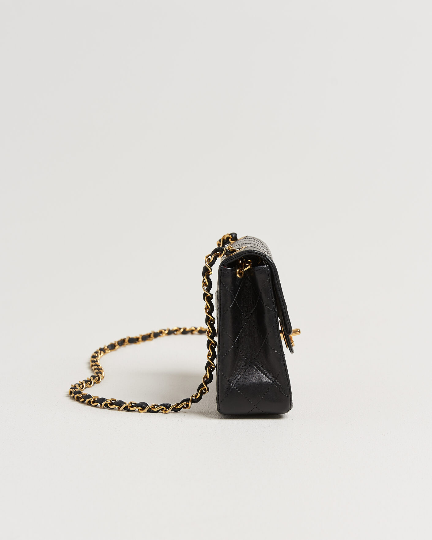 Herre | Chanel Pre-Owned Classic Mini Single Flap Square Bag Black | Chanel Pre-Owned | Classic Mini Single Flap Square Bag Black