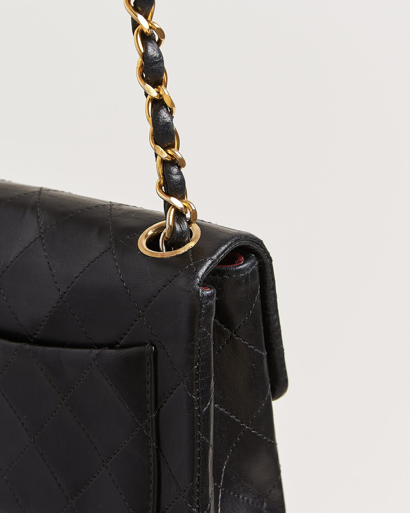 Herre | Chanel Pre-Owned Classic Mini Single Flap Square Bag Black | Chanel Pre-Owned | Classic Mini Single Flap Square Bag Black