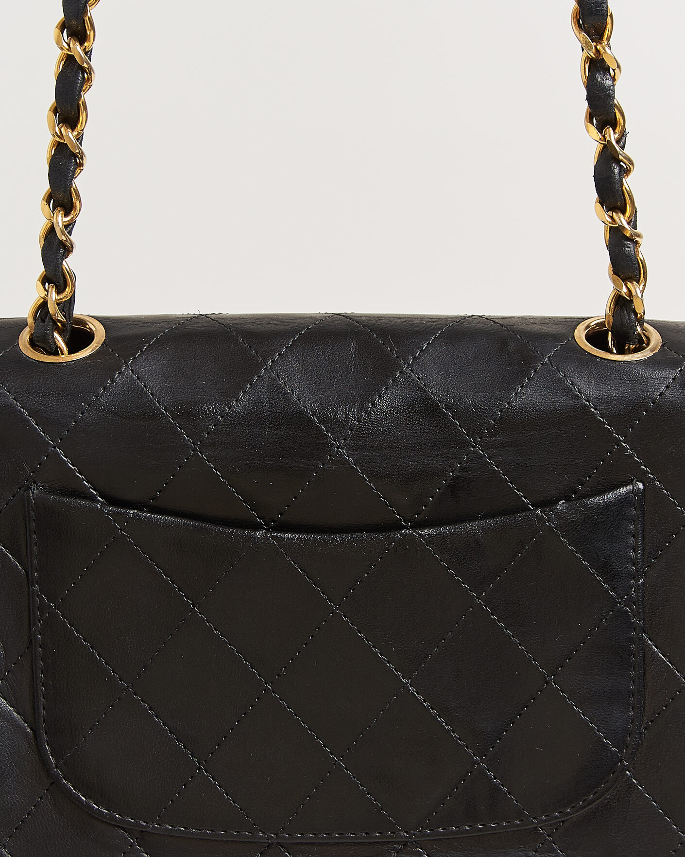 Herre | Chanel Pre-Owned Classic Mini Single Flap Square Bag Black | Chanel Pre-Owned | Classic Mini Single Flap Square Bag Black