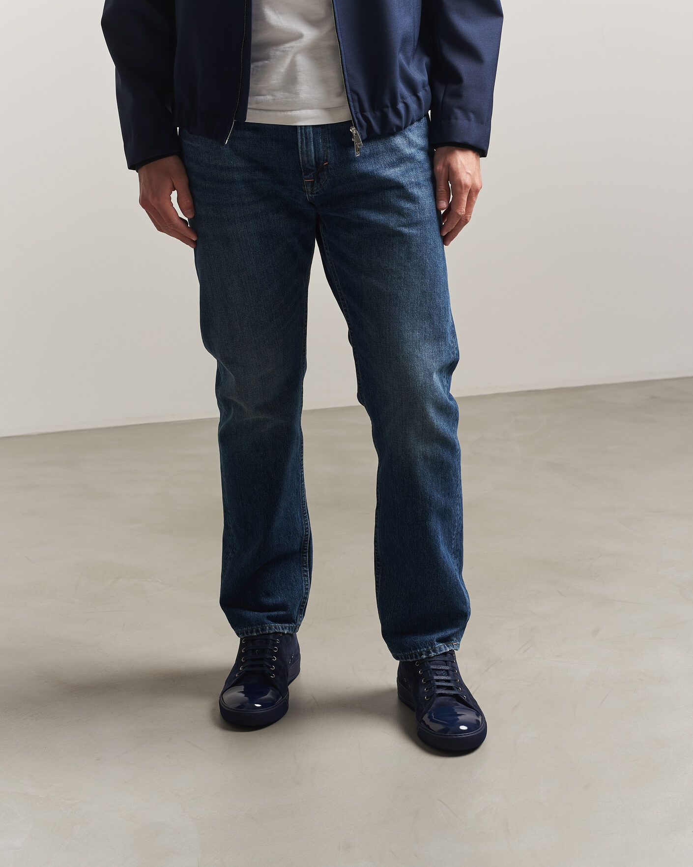 Herre | Lanvin DBB1 Patent Cap Toe Sneakers Navy/Navy | Lanvin | DBB1 Patent Cap Toe Sneakers Navy/Navy