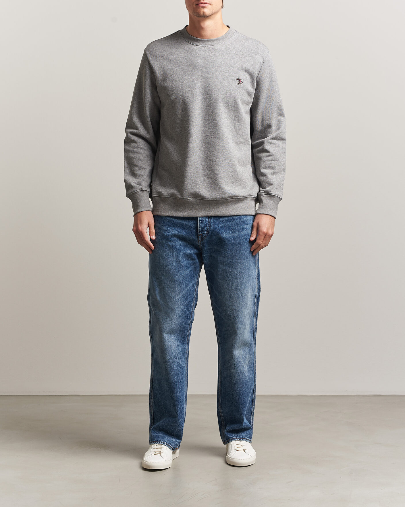 Herre | Gensere | PS Paul Smith | Zebra Organic Cotton Sweatshirt Grey Melange