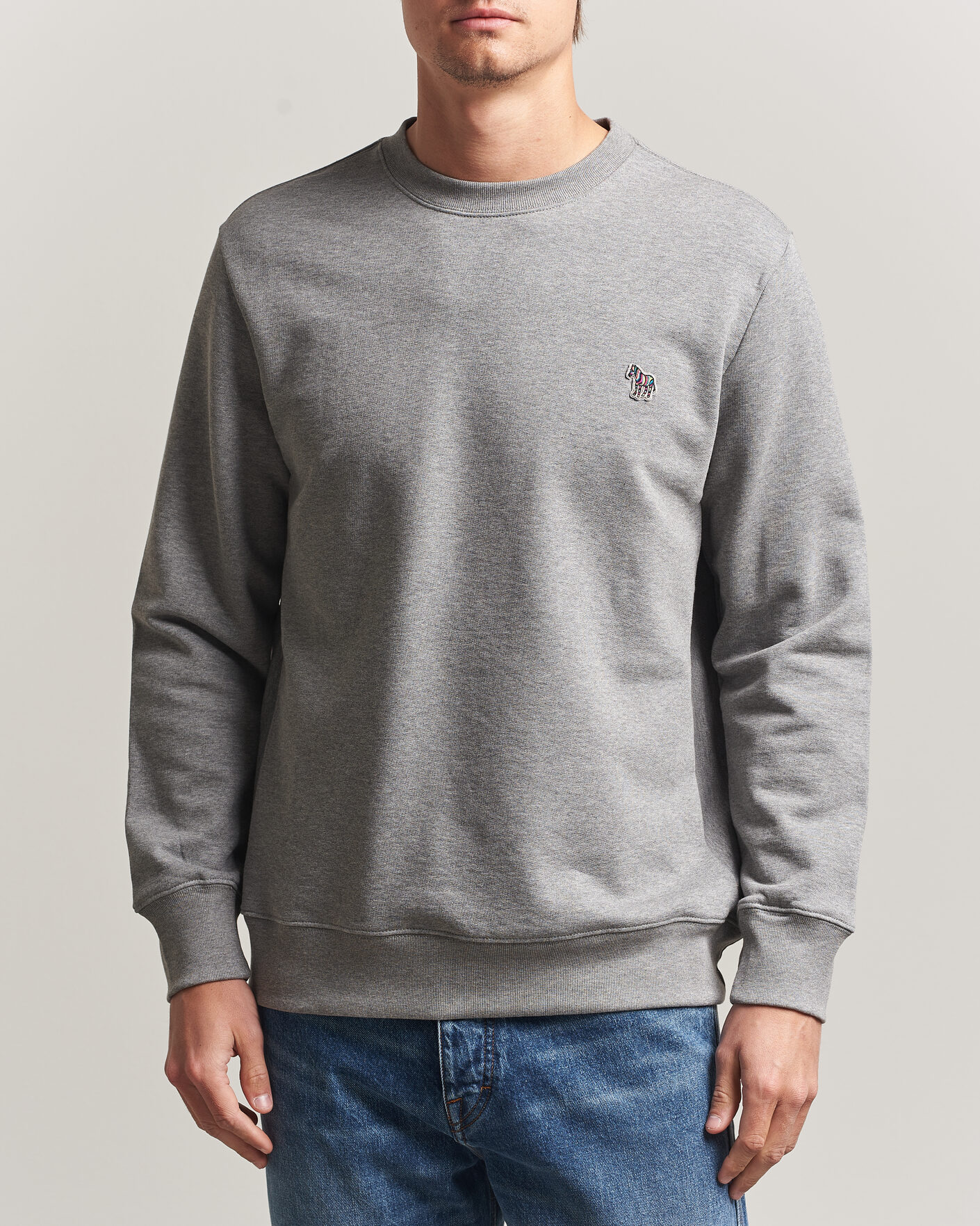Herre | Gensere | PS Paul Smith | Zebra Organic Cotton Sweatshirt Grey Melange