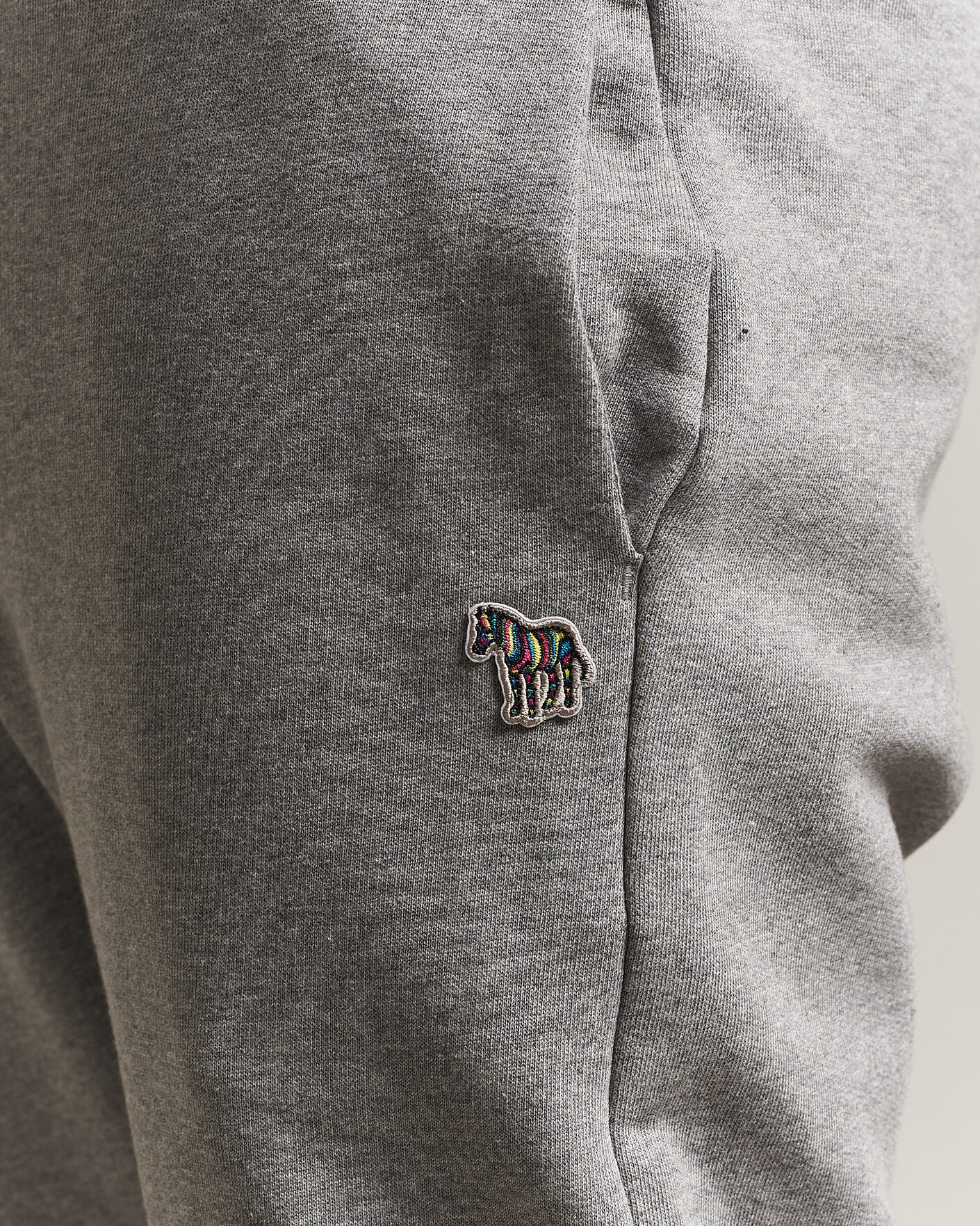 Herre | Bukser | PS Paul Smith | Zebra Organic Cotton Sweatpants Grey Melange