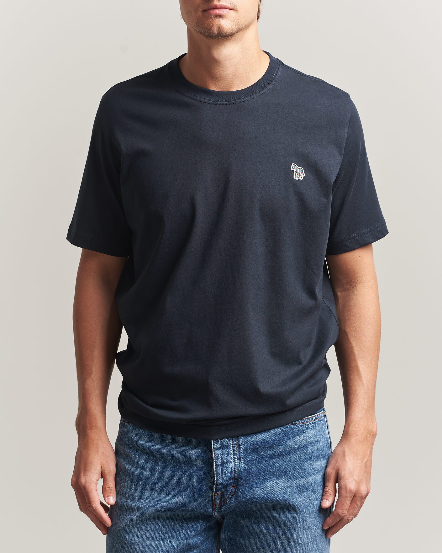 Herre | T-Shirts | PS Paul Smith | Organic Cotton Zebra T-Shirt Navy