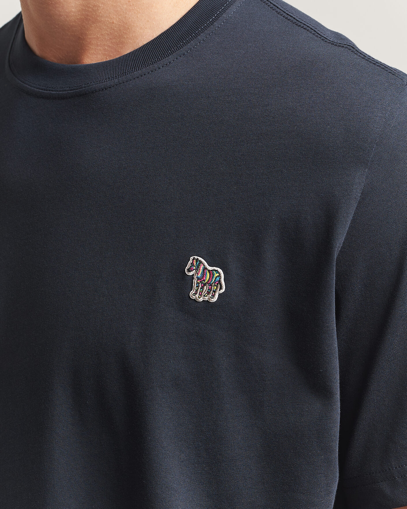 Herre | T-Shirts | PS Paul Smith | Organic Cotton Zebra T-Shirt Navy