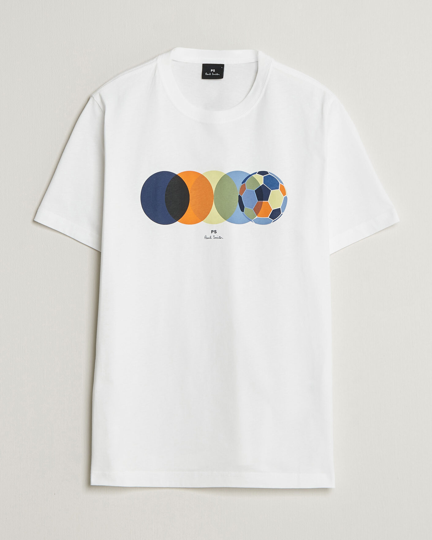 Herre | T-Shirts | PS Paul Smith | Footbal Crew Neck T-Shirt White