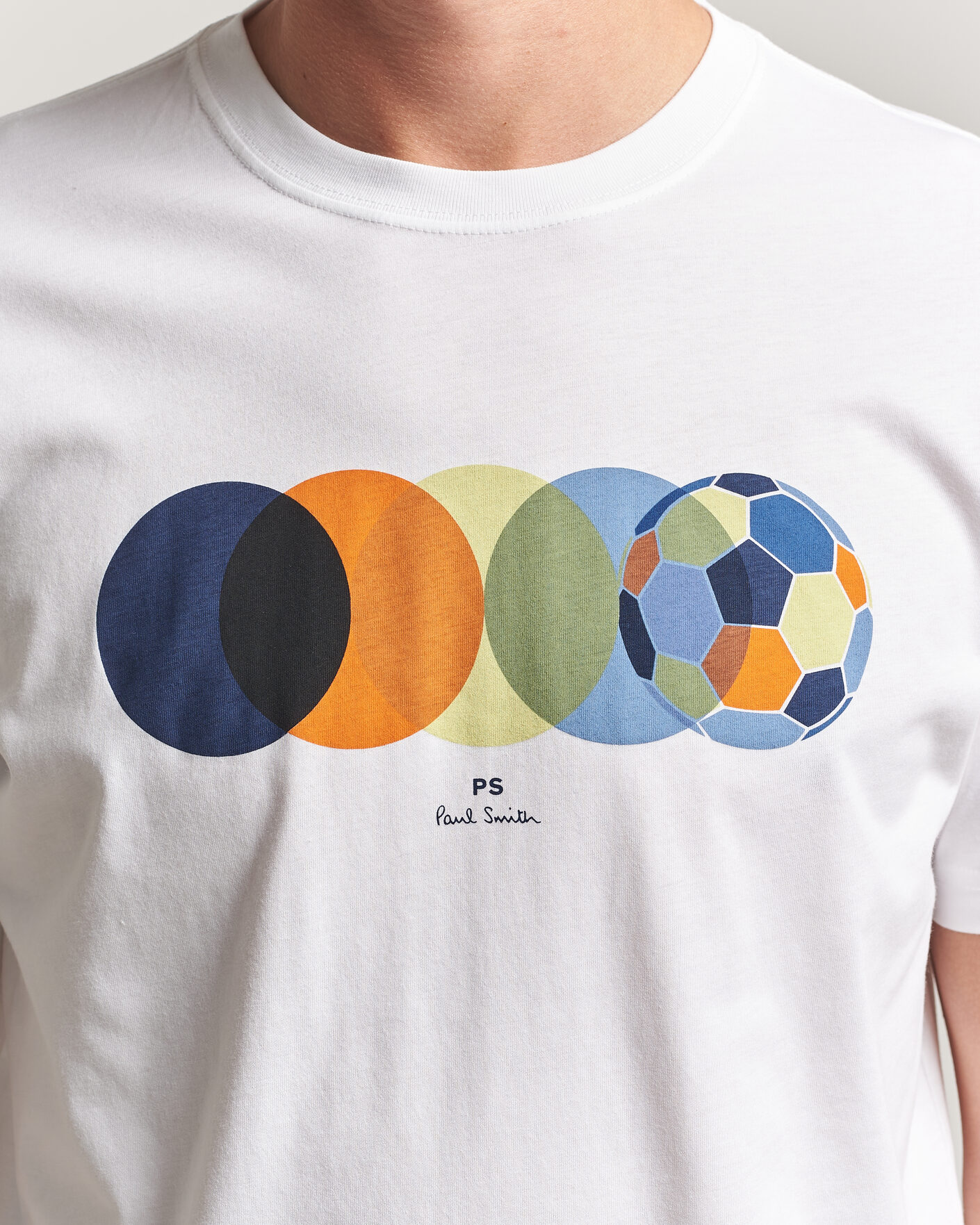 Herre | T-Shirts | PS Paul Smith | Football Crew Neck T-Shirt White