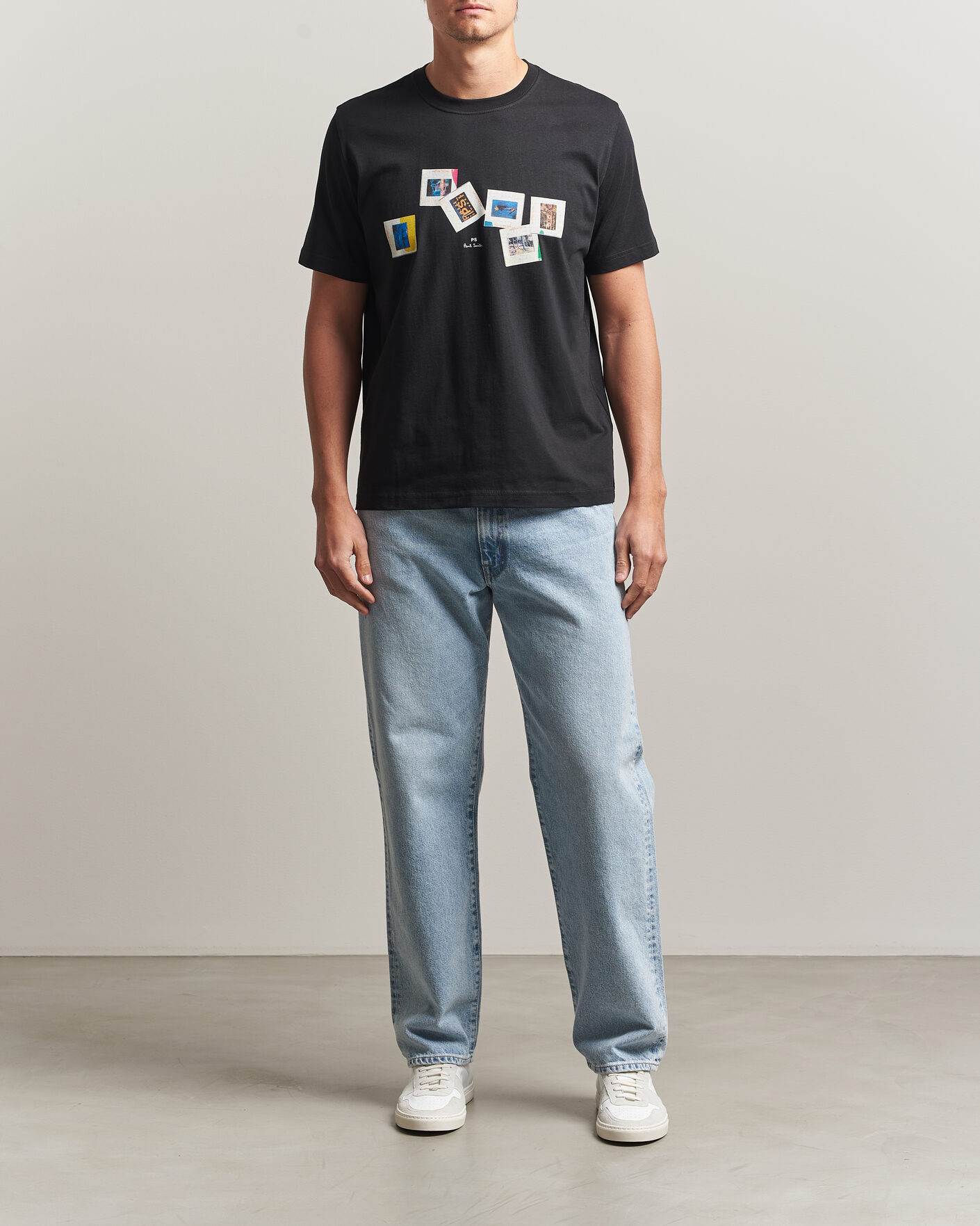 Herre | T-Shirts | PS Paul Smith | Slides Crew Neck T-Shirt Black