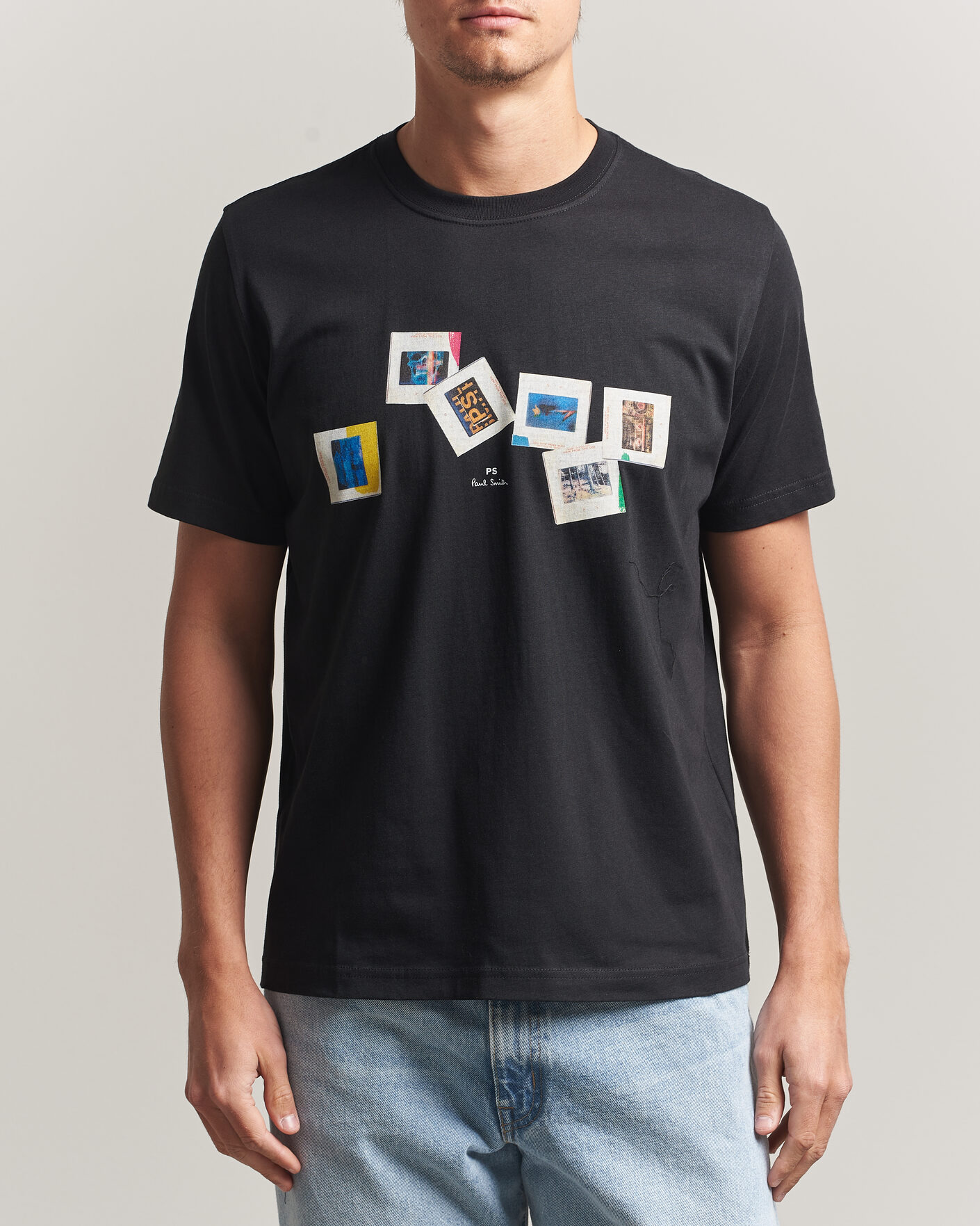 Herre | T-Shirts | PS Paul Smith | Slides Crew Neck T-Shirt Black
