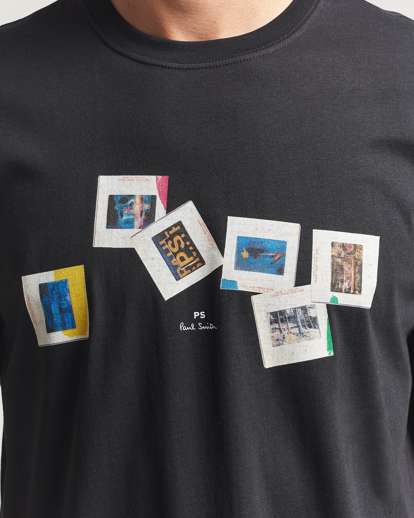 Herre | T-Shirts | PS Paul Smith | Slides Crew Neck T-Shirt Black