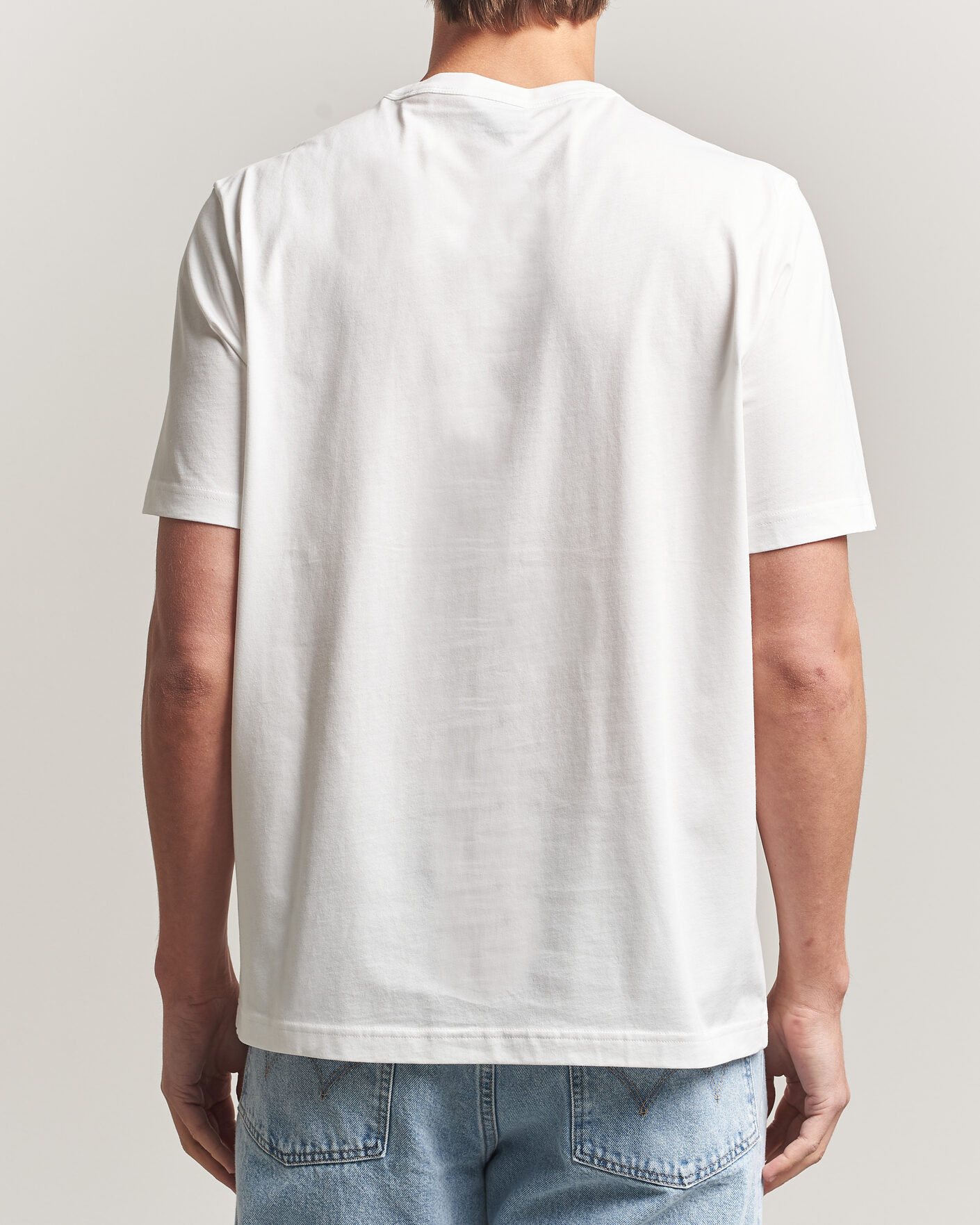 Herre | T-Shirts | PS Paul Smith | Hand Crew Neck T-Shirt White