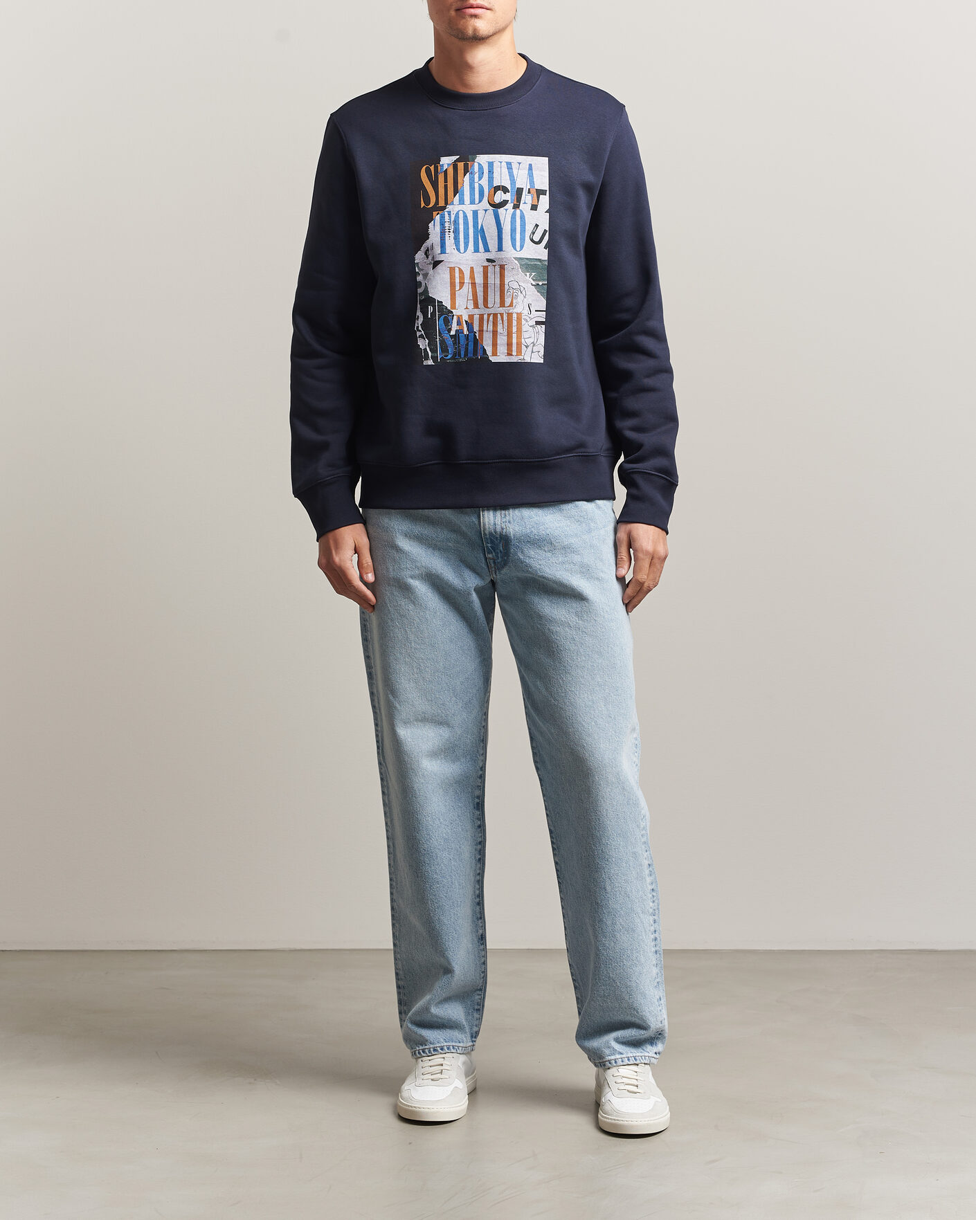 Herre | Gensere | PS Paul Smith | Shibuya Tokya Crew Neck Sweatshirt Navy