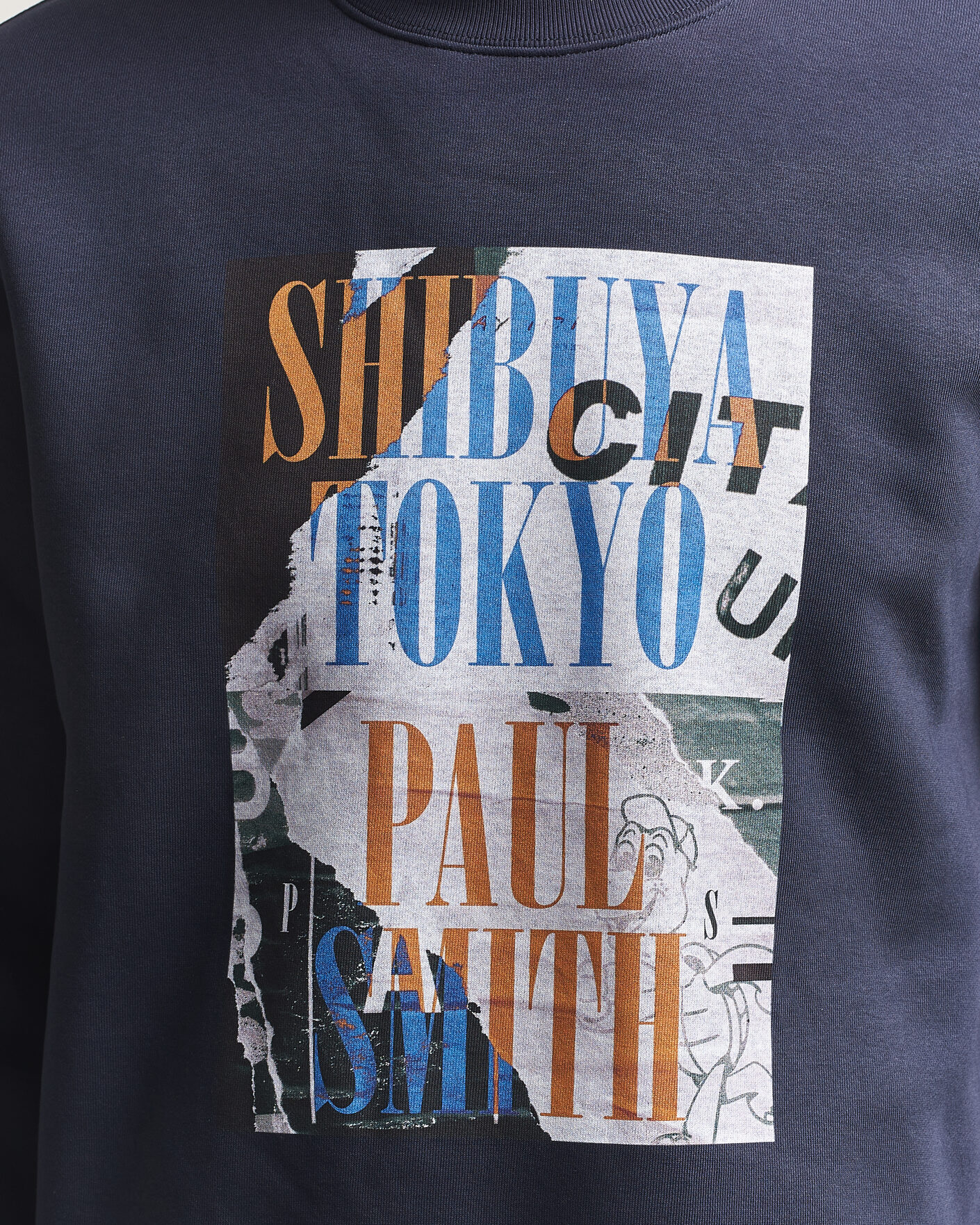 Herre | Gensere | PS Paul Smith | Shibuya Tokya Crew Neck Sweatshirt Navy
