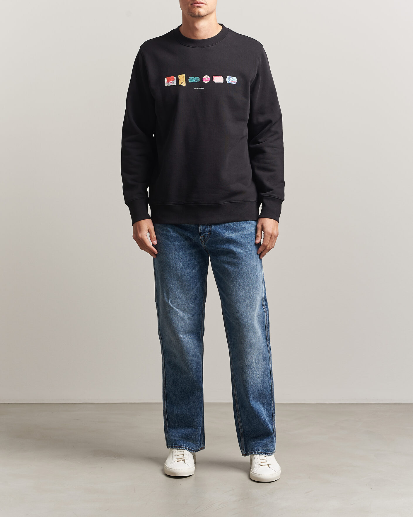 Herre | Gensere | PS Paul Smith | In A Row Crew Neck Sweatshirt Black