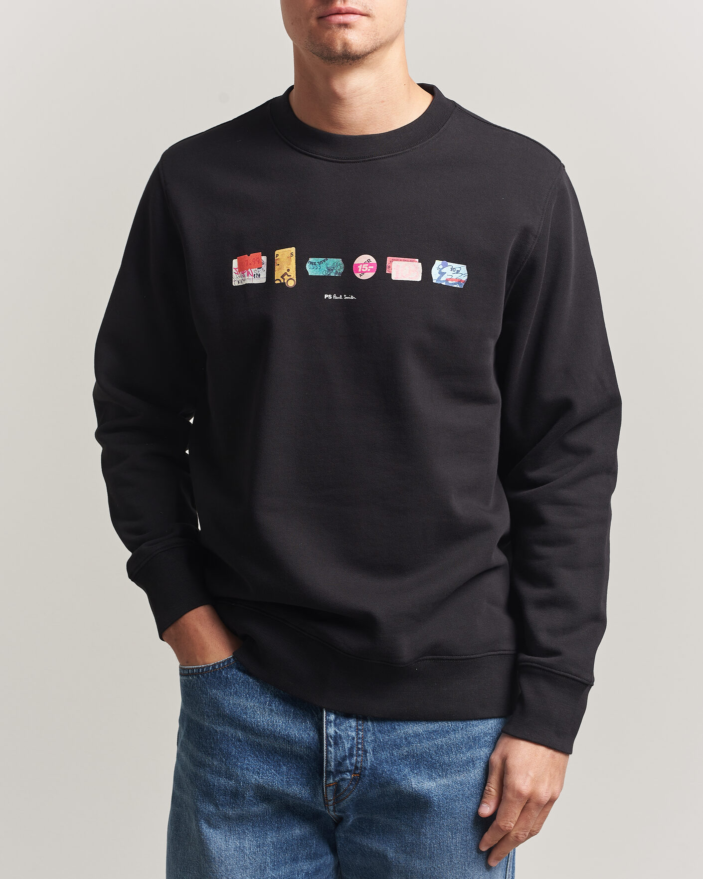 Herre | Gensere | PS Paul Smith | In A Row Crew Neck Sweatshirt Black