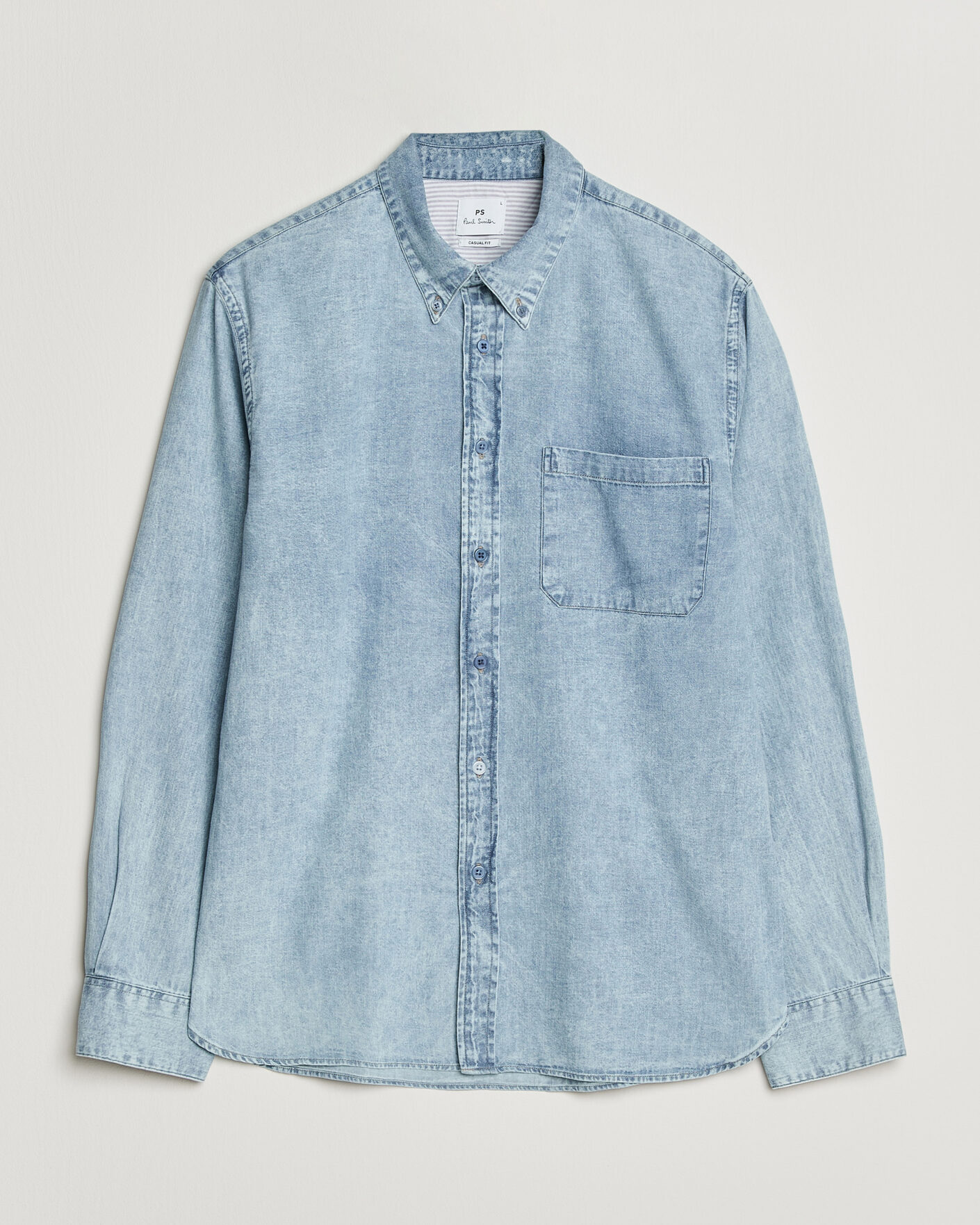 Herre | Skjorter | PS Paul Smith | Casual Fit Denim Shirt Light Blue