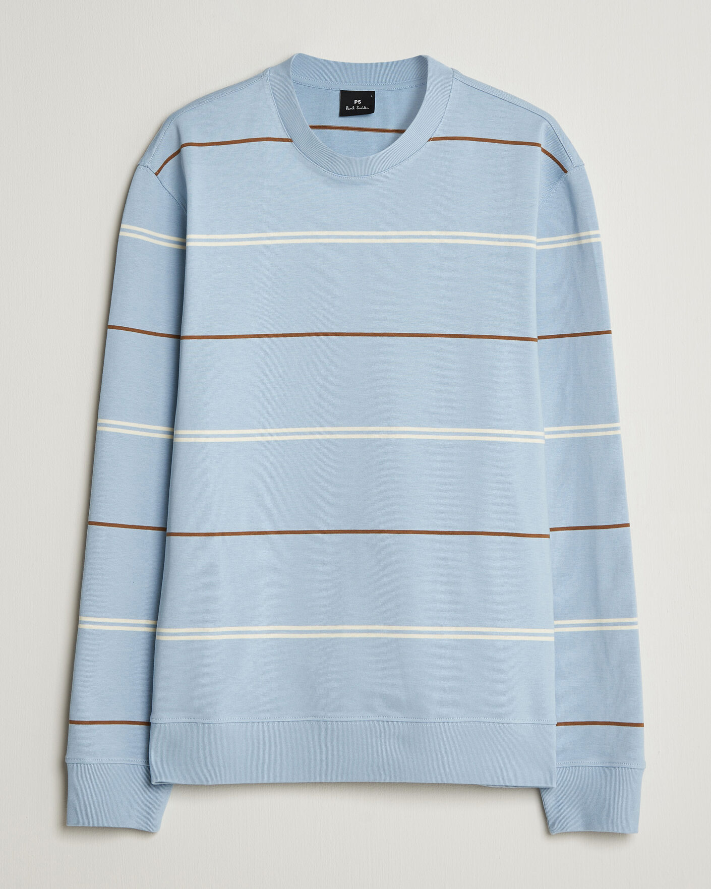 Herre | Gensere | PS Paul Smith | Cotton Striped Sweater Light Blue