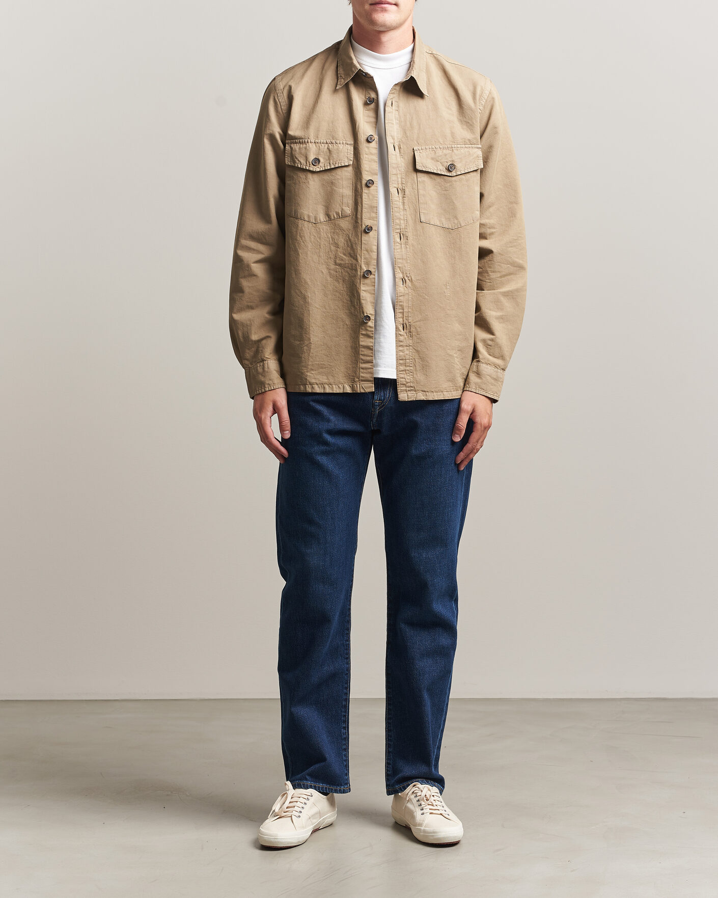Herre | Skjorter | PS Paul Smith | Casual Fit Cotton Overshirt Beige