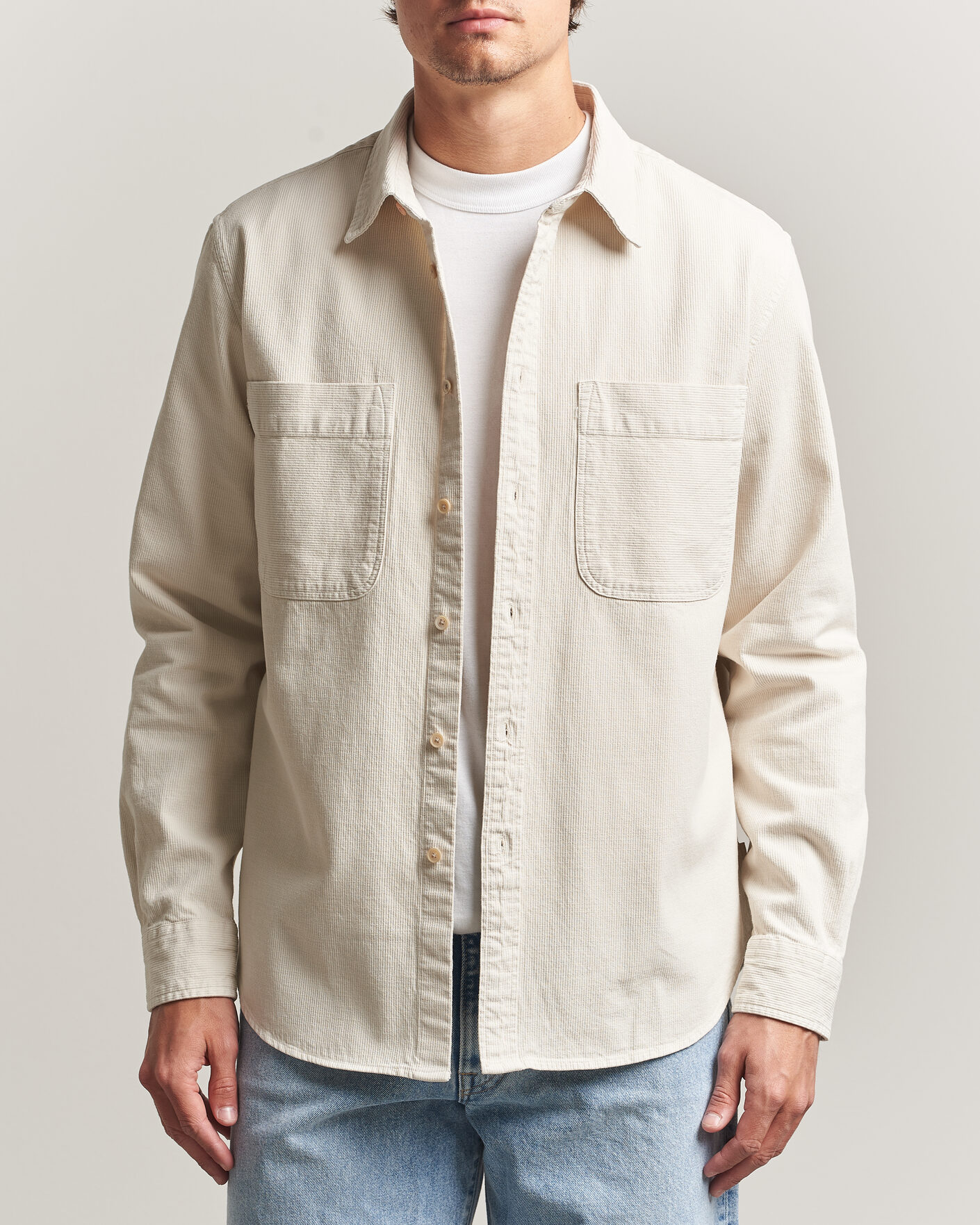 Herre | Skjorter | PS Paul Smith | Casual Fit Cotton Overshirt Off White