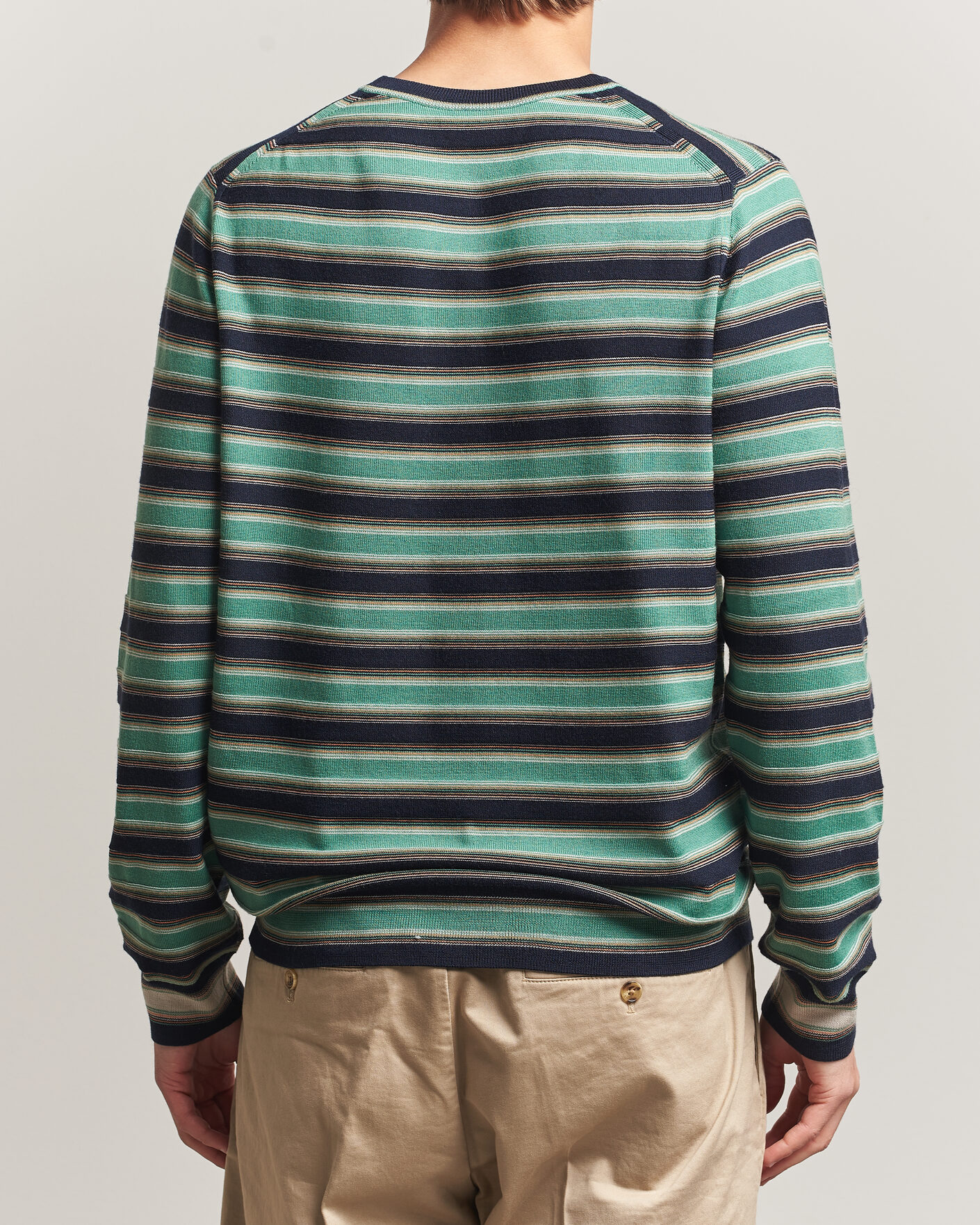 Herre | Gensere | PS Paul Smith | Merino Wool Knitted Striped Sweater Green
