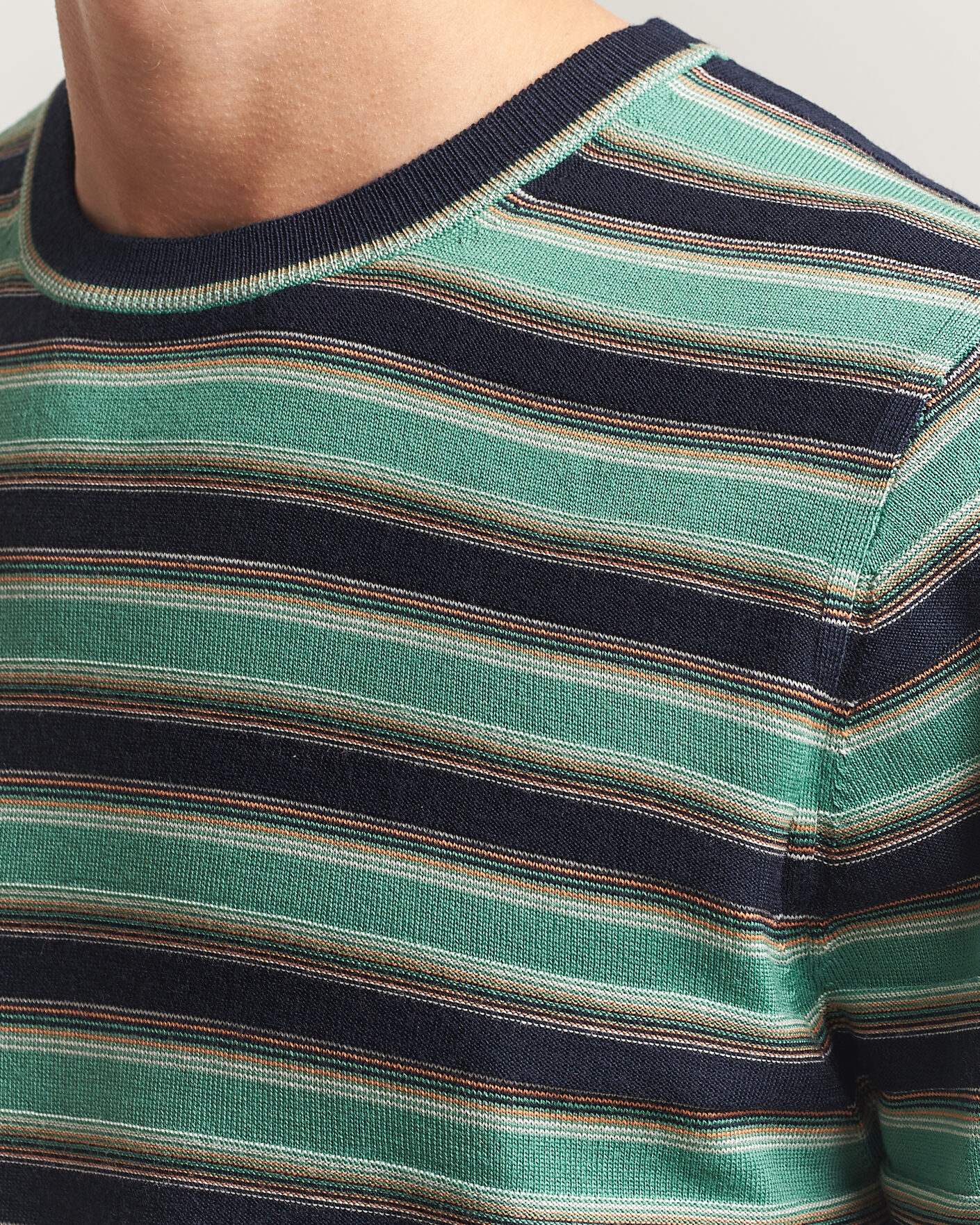 Herre | Gensere | PS Paul Smith | Merino Wool Knitted Striped Sweater Green