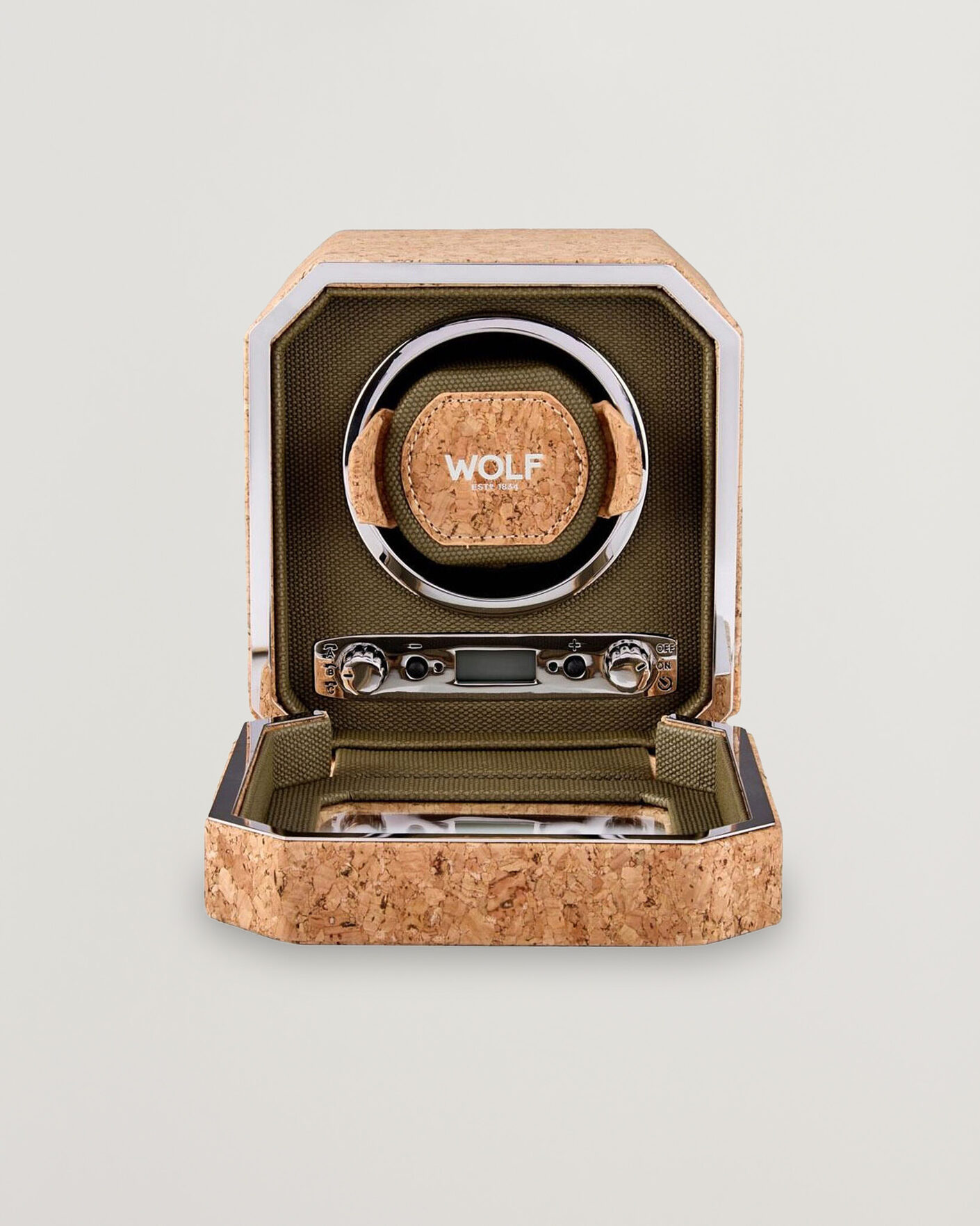 Herre | Klokke- og smykkeskrin | WOLF | Cortica Single Watch Winder Cork