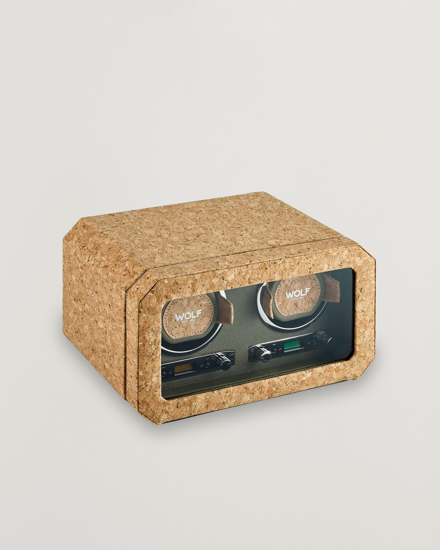 Herre | Klokke- og smykkeskrin | WOLF | Cortica Double Watch Winder Cork