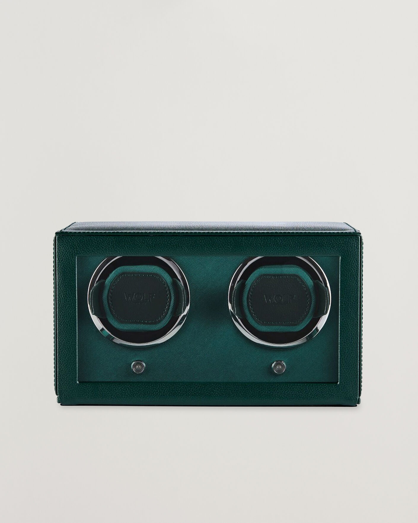 Herre | Klokke- og smykkeskrin | WOLF | Cub Double Watch Winder With Cover Green