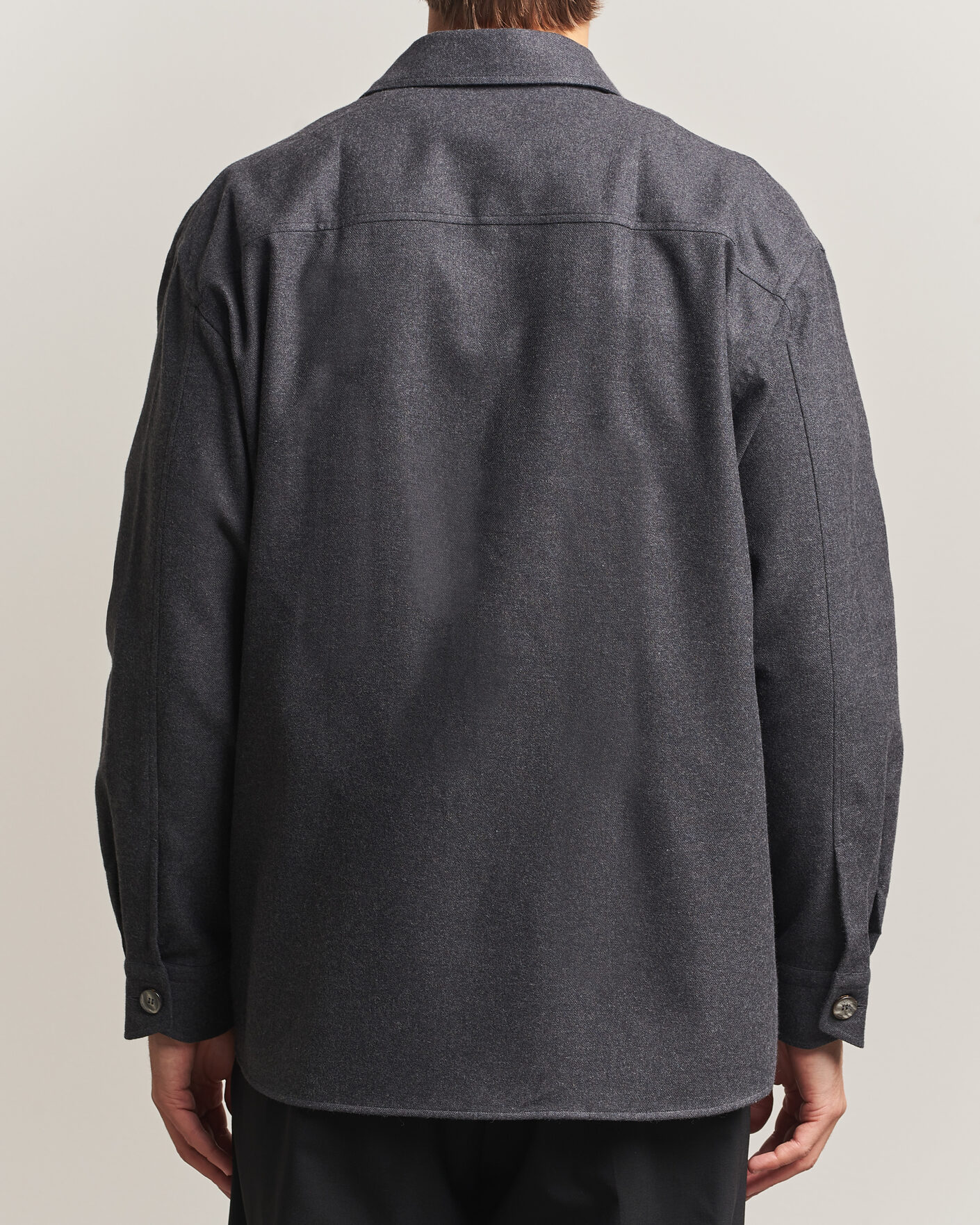 Herre | Skjorter | Brioni | Cotton/Cashmere Overshirt Grey Melange
