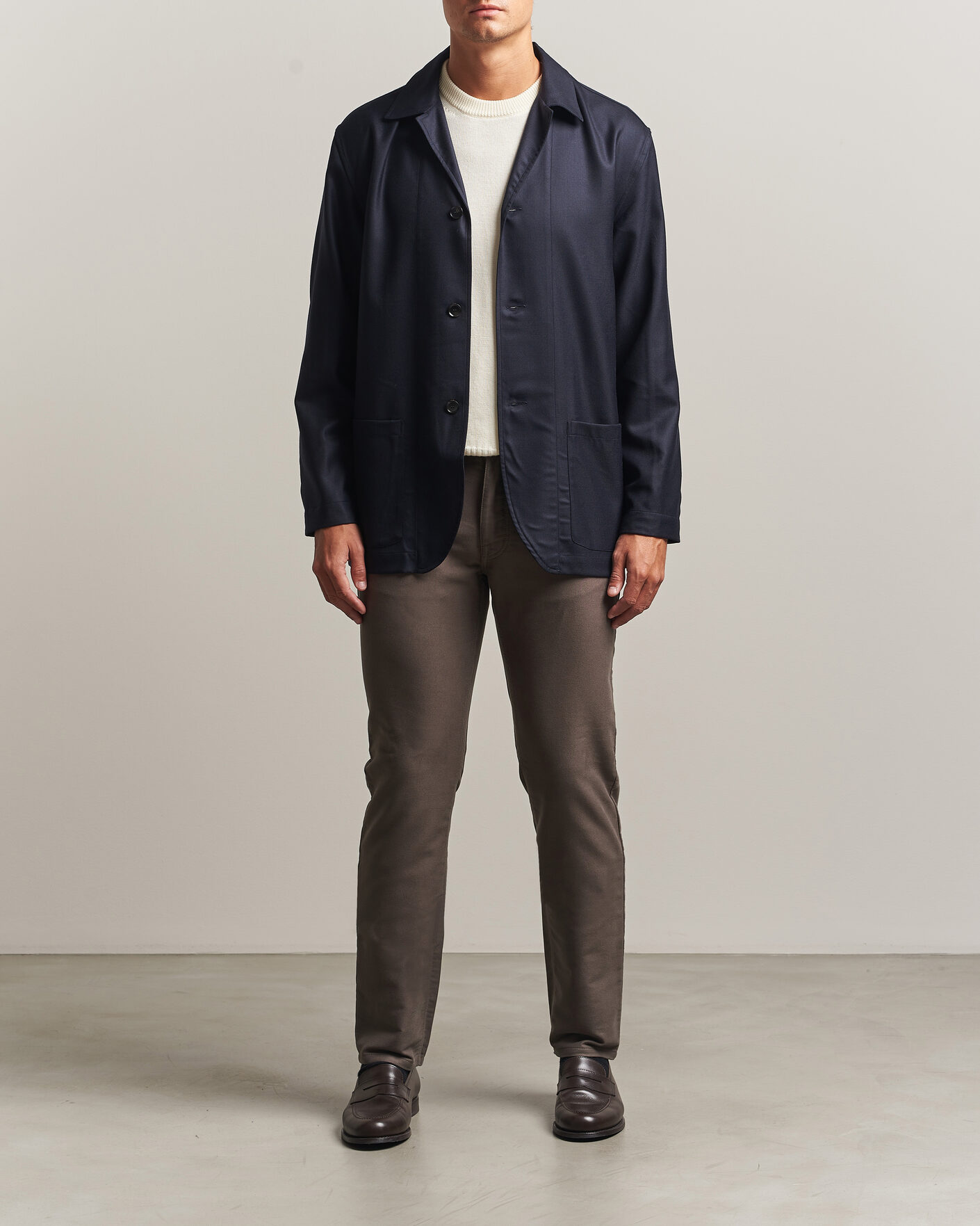 Herre | Bukser | Brioni | 5-Pocket Moleskine Pants Grey