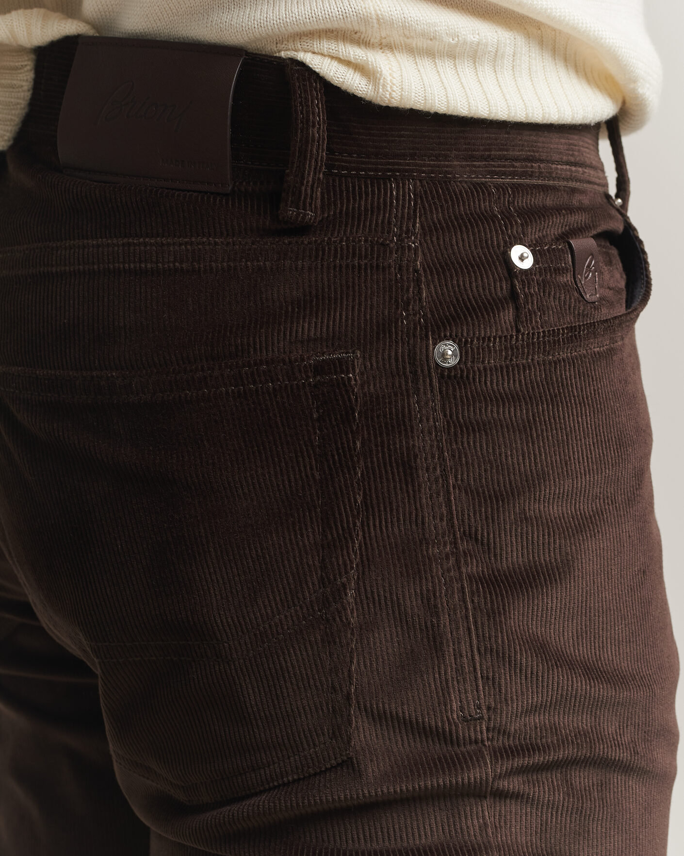 Herre | Bukser | Brioni | 5-Pocket Corduroy Pants Dark Brown