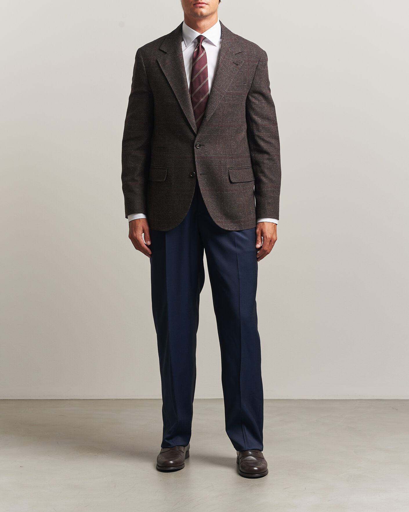 Herre | Bukser | Brioni | Capri Wool Trousers Navy