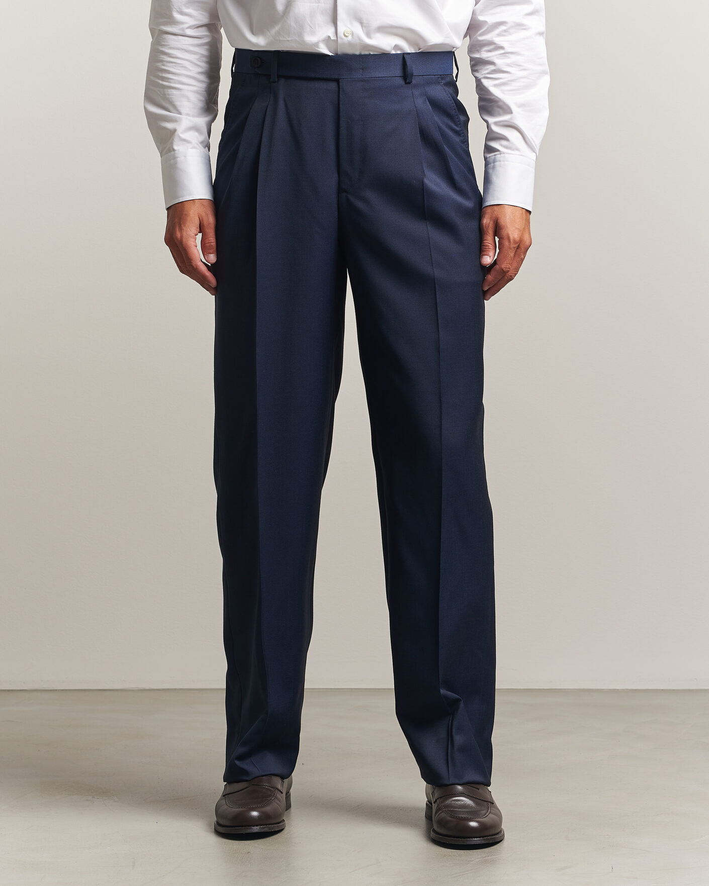 Herre | Bukser | Brioni | Capri Wool Trousers Navy