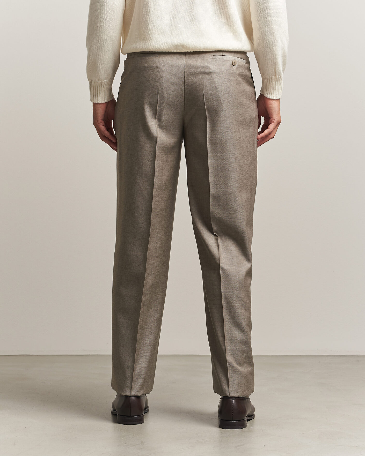 Herre | Bukser | Brioni | Capri Wool Trousers Beige